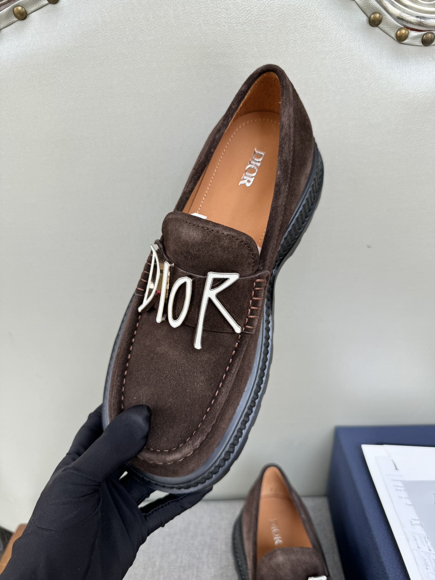 Dior Men's Brown Suede Loafers with Rubber Sole, Sizes 39-44 5 i1711089880 1027 1