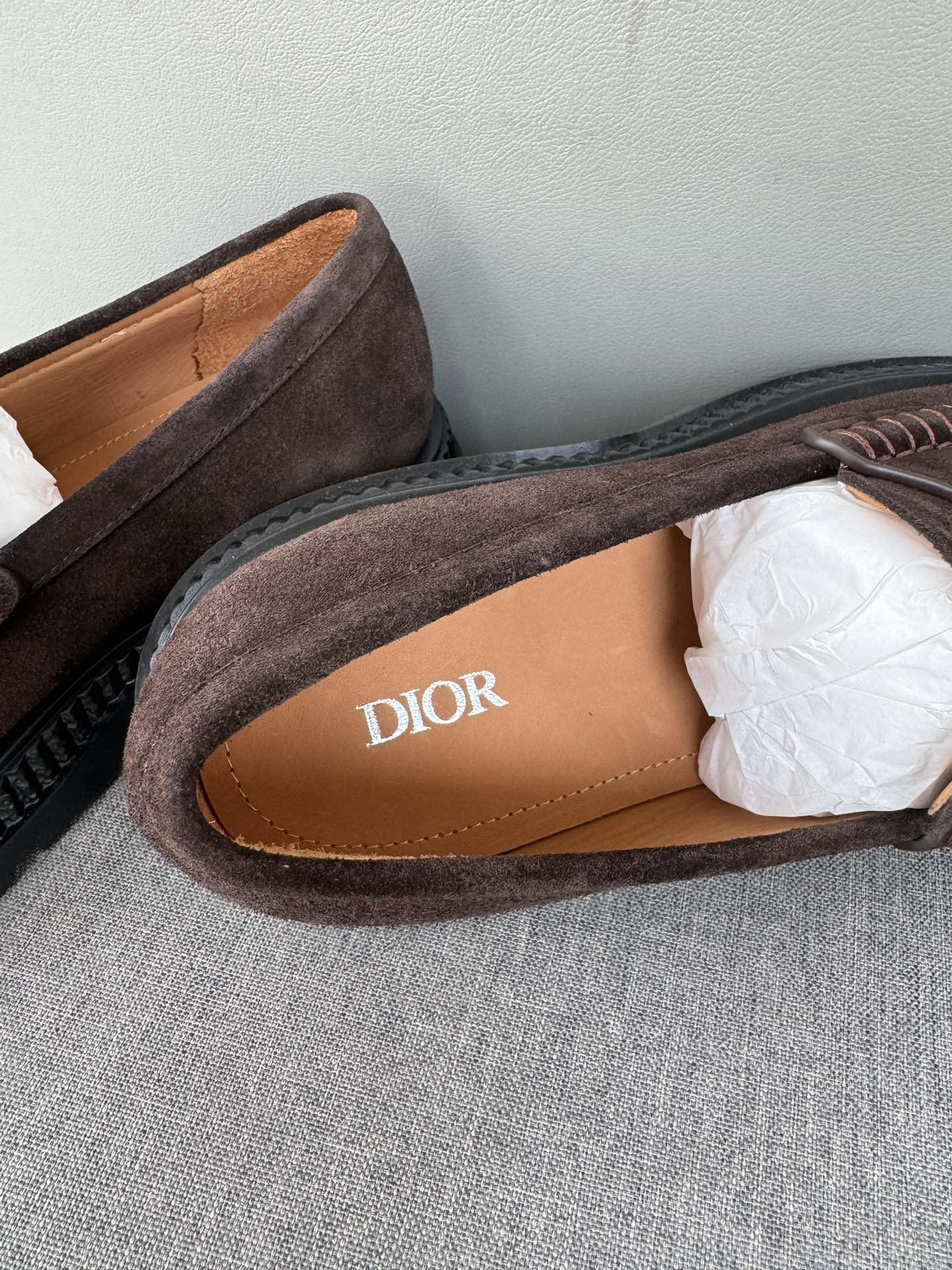 Dior Men's Brown Suede Loafers with Rubber Sole, Sizes 39-44 6 i1711089880 2501 2