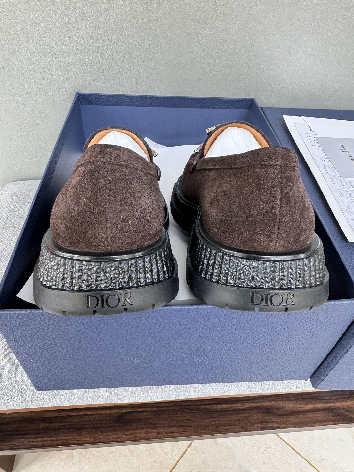 Dior Men's Brown Suede Loafers with Rubber Sole, Sizes 39-44 9 i1711089880 4165 0