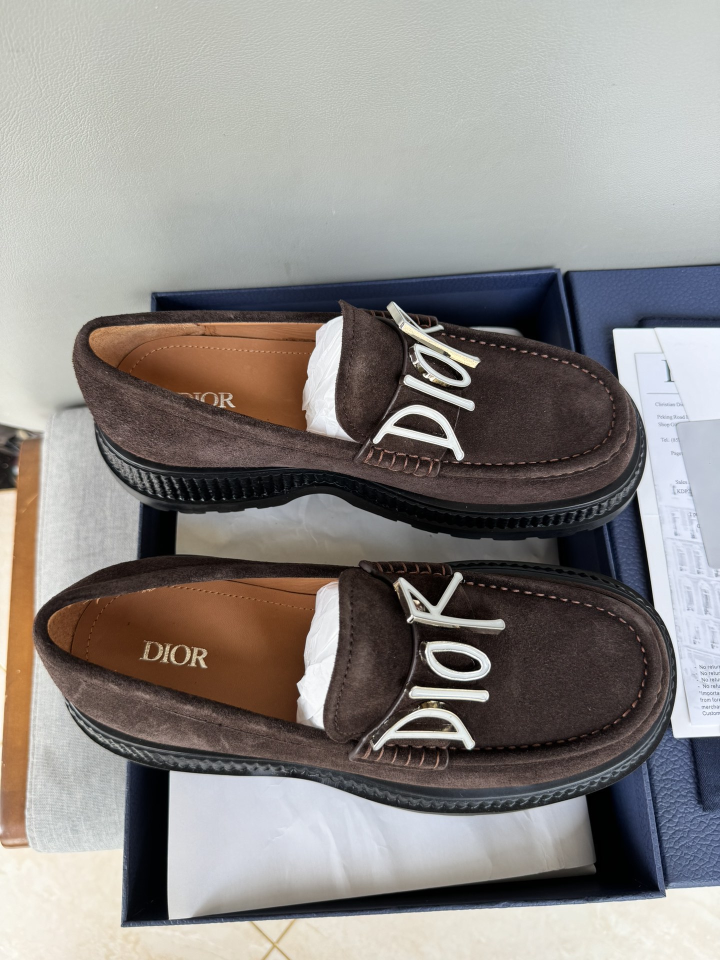 Dior Men's Brown Suede Loafers with Rubber Sole, Sizes 39-44 7 i1711089881 1089 5