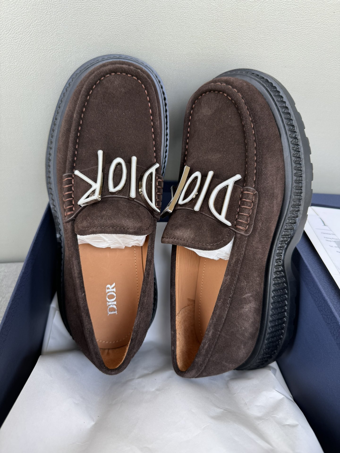 Dior Men's Brown Suede Loafers with Rubber Sole, Sizes 39-44 8 i1711089881 2603 4