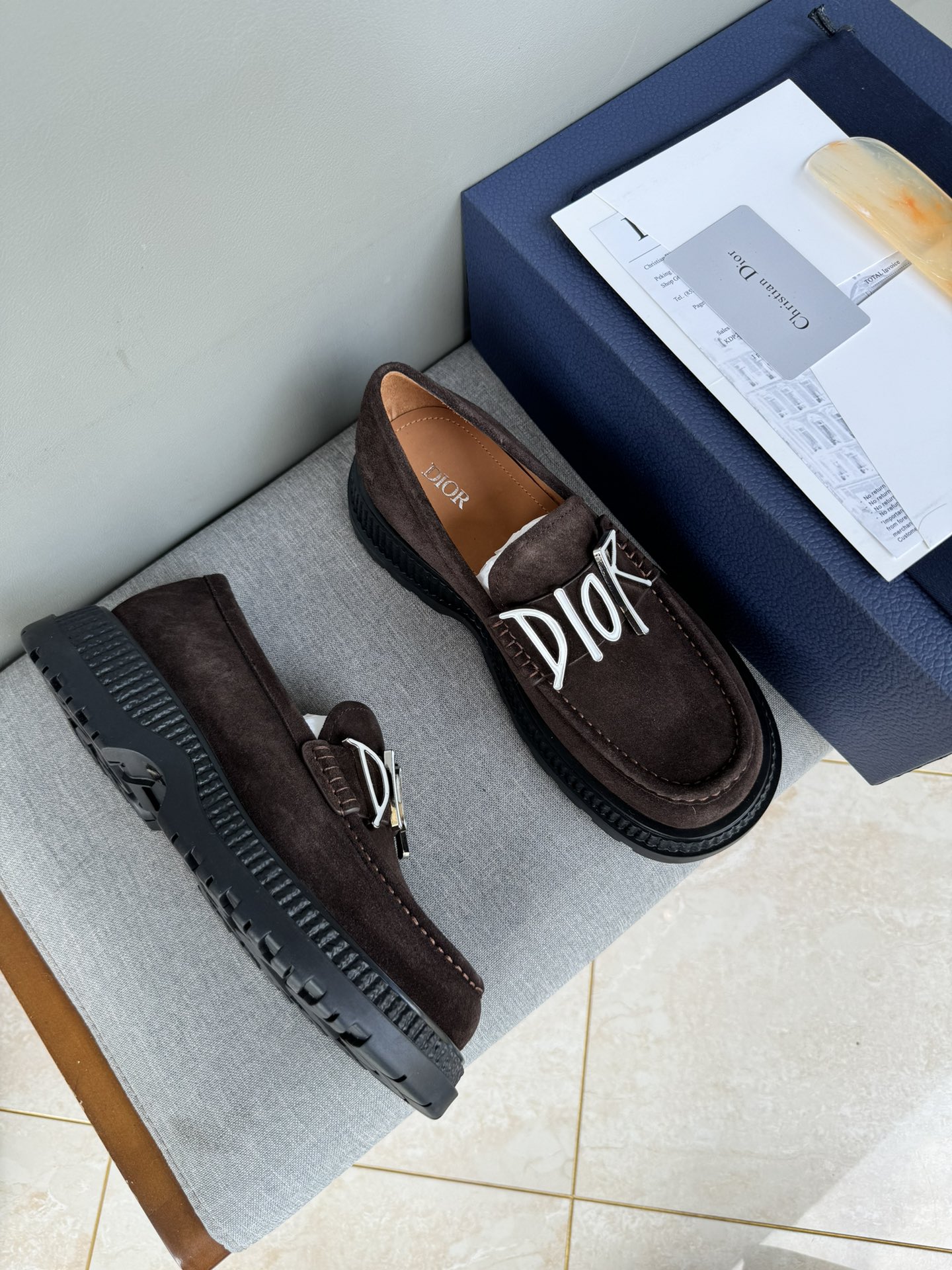Dior Men's Brown Suede Loafers with Rubber Sole, Sizes 39-44 3 i1711089881 5675 7