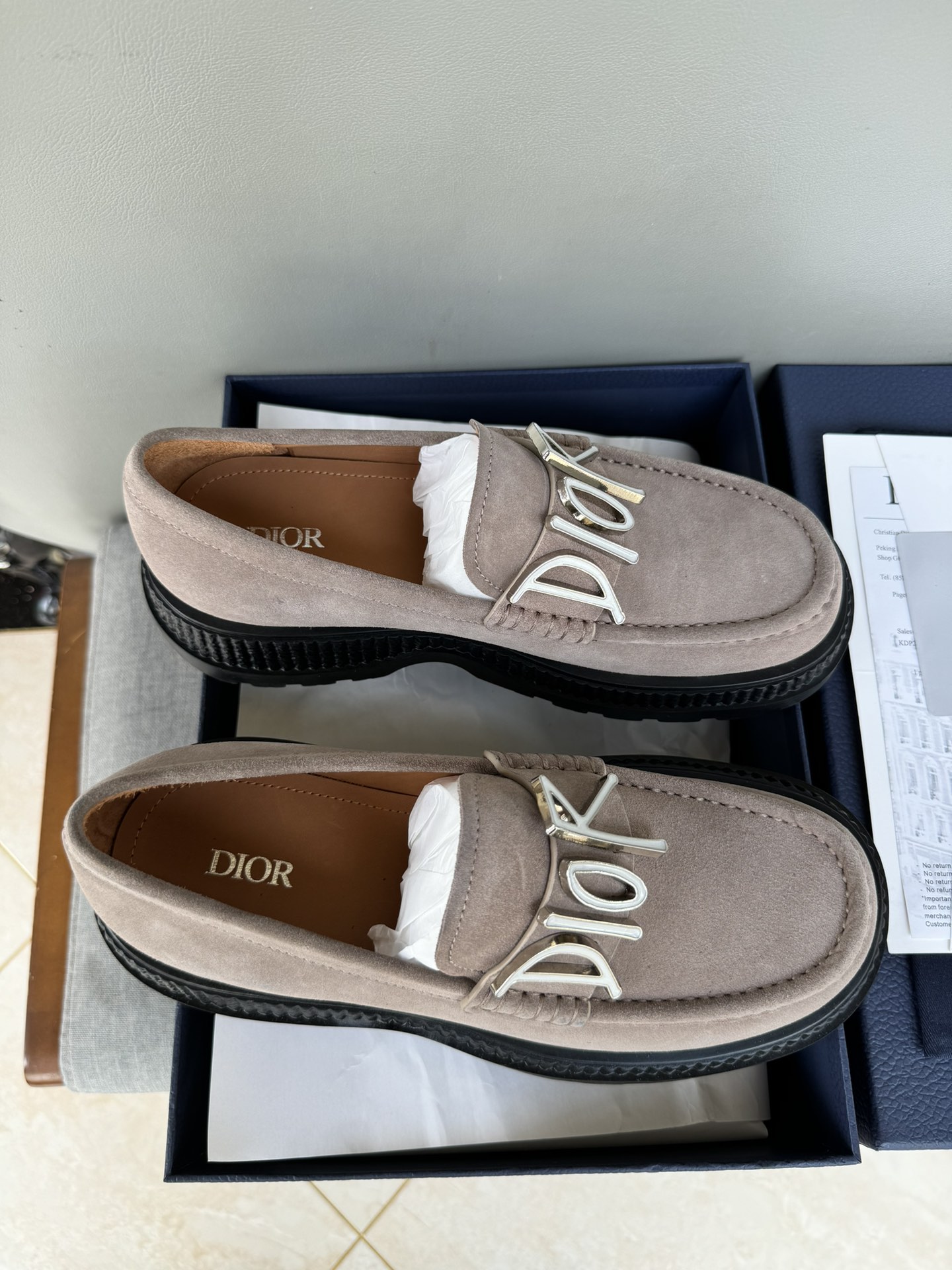 Dior Men's Casual Loafers Original Quality Stitching Leather Slip-Ons 7 i1711089957 98 8