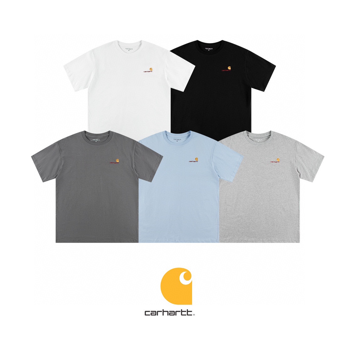 The Best Affordable
 Carhartt Clothing T-Shirt Black Blue Green Grey Light Gray White Embroidery Unisex Cotton Short Sleeve