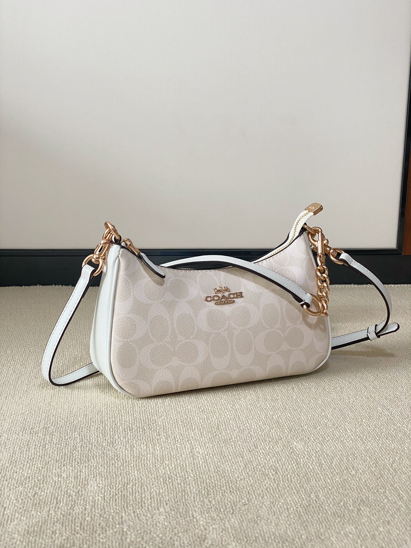 The Teri Shoulder Bag in Glacier White - Comprehensive 3