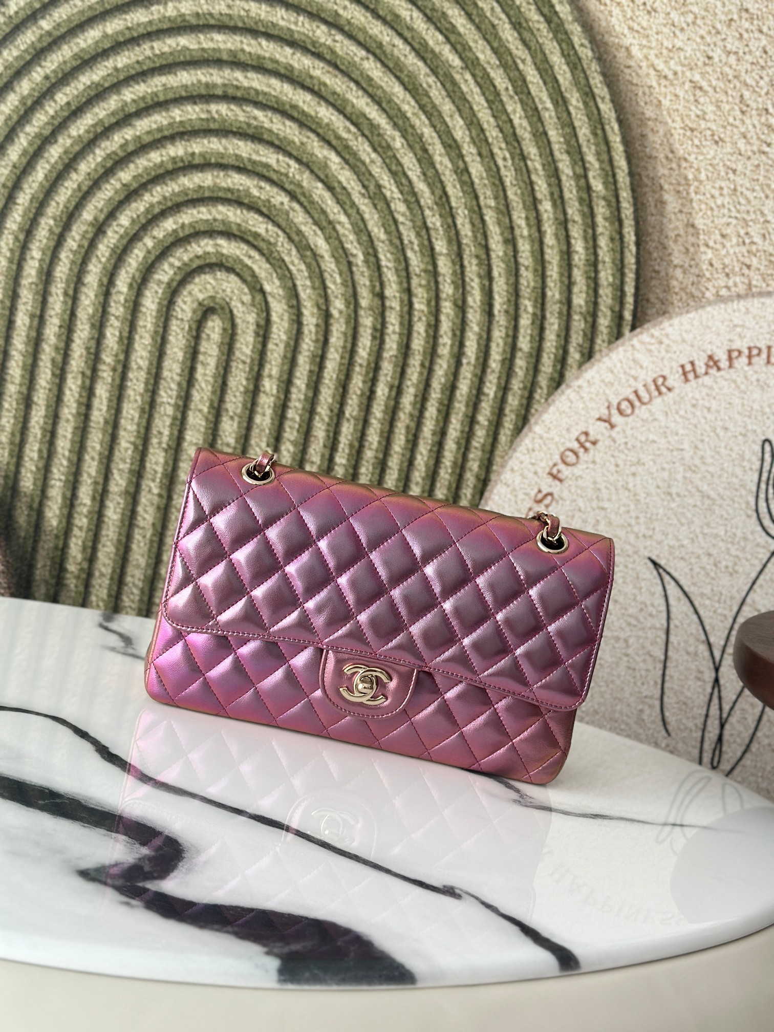 Chanel Classic Flap Bag Iridescent Purple Lambskin, 25.5 cm 2 a1735541259960 3312