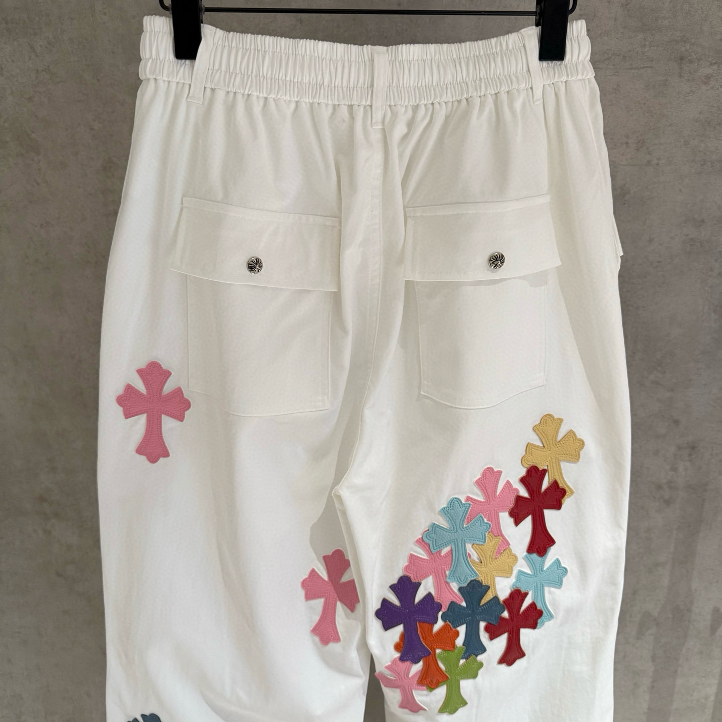 Chrome Hearts Parachute Pants: Custom Cross Leather & Hardware, Relaxed Fit 5 i1754079744814 38 0 3