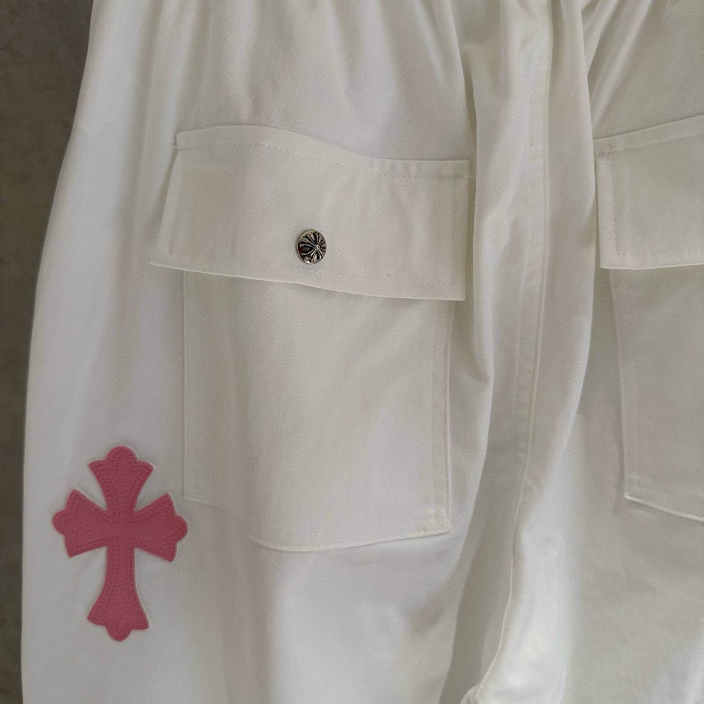 Chrome Hearts Parachute Pants: Custom Cross Leather & Hardware, Relaxed Fit 7 i1754079744814 6894 0 5
