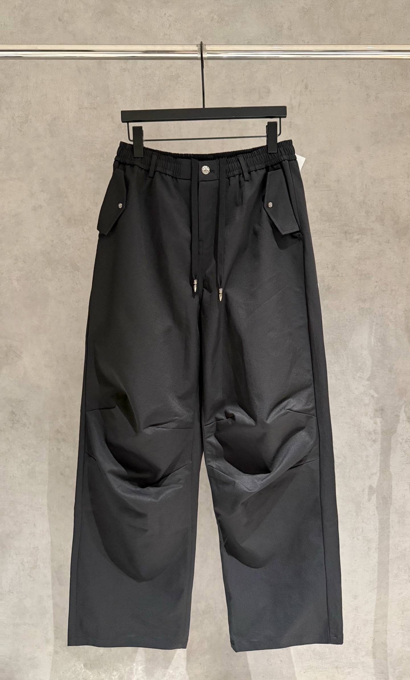 Chrome Hearts Parachute Pants: Custom Cross Leather & Hardware, Loose Fit 2 i1754079857062 7392 0 0