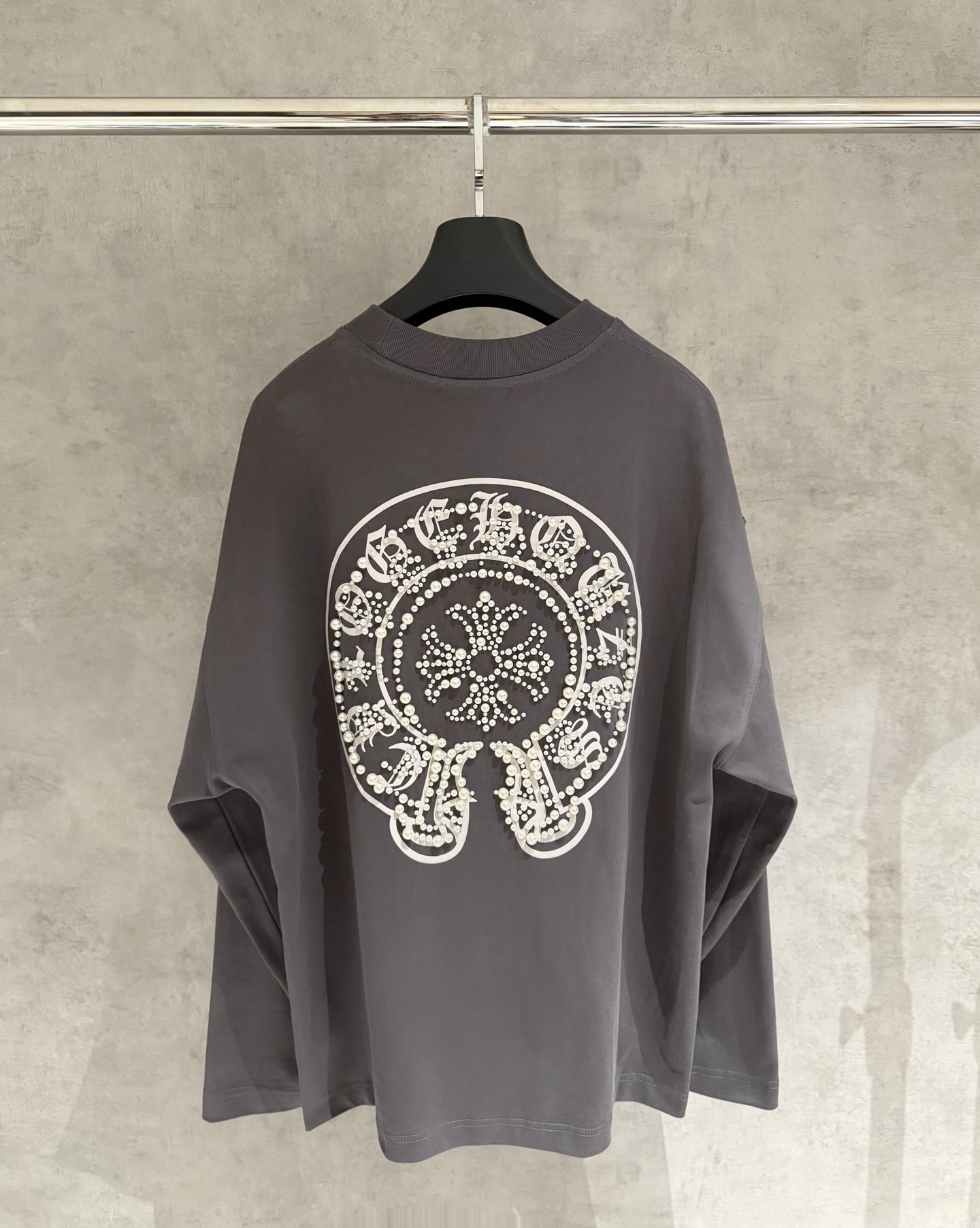 Chrome Hearts Long Sleeve T-Shirt: Heavyweight Fabric, 3D Print, Distressed 3 i1756519600261 6156 0 1