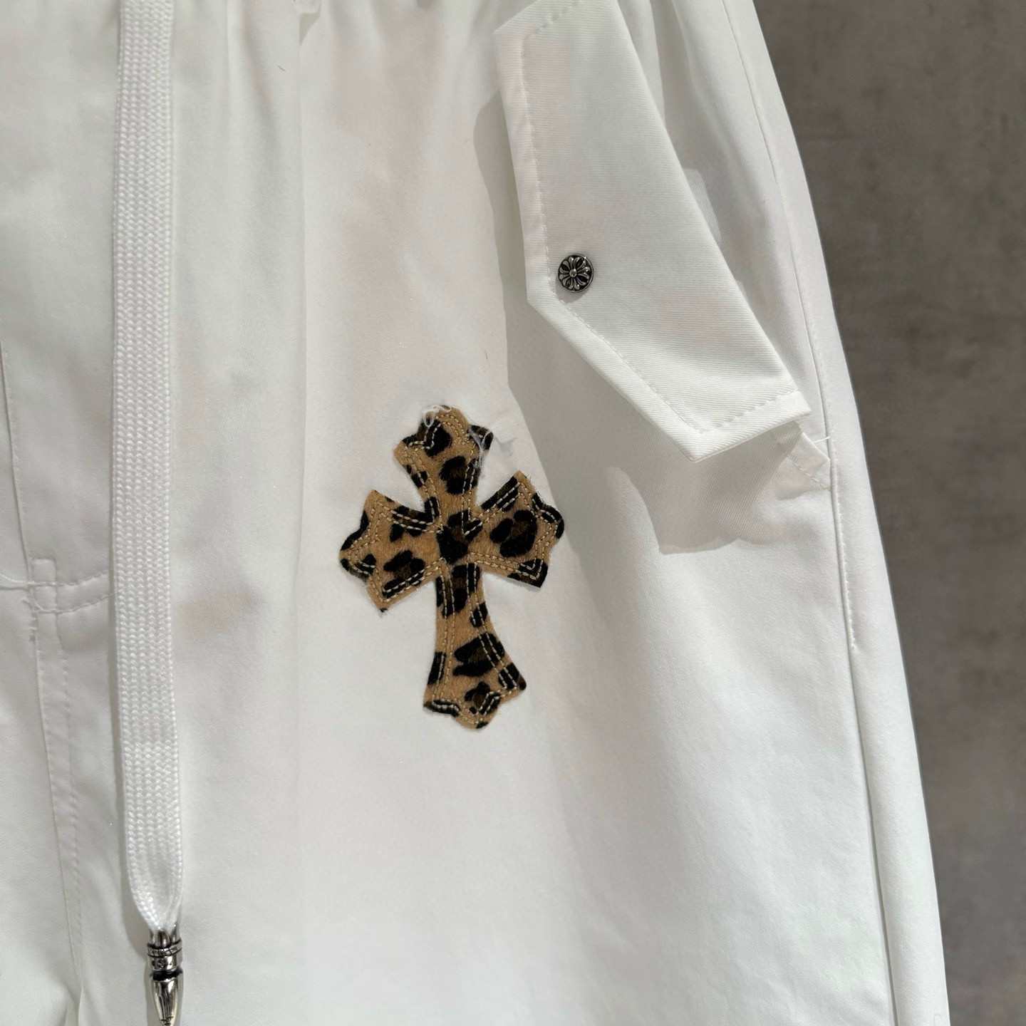 Chrome Hearts Leopard Print Parachute Pants with Cross Leather Detailing 8 i1756933576051 5482 0 6
