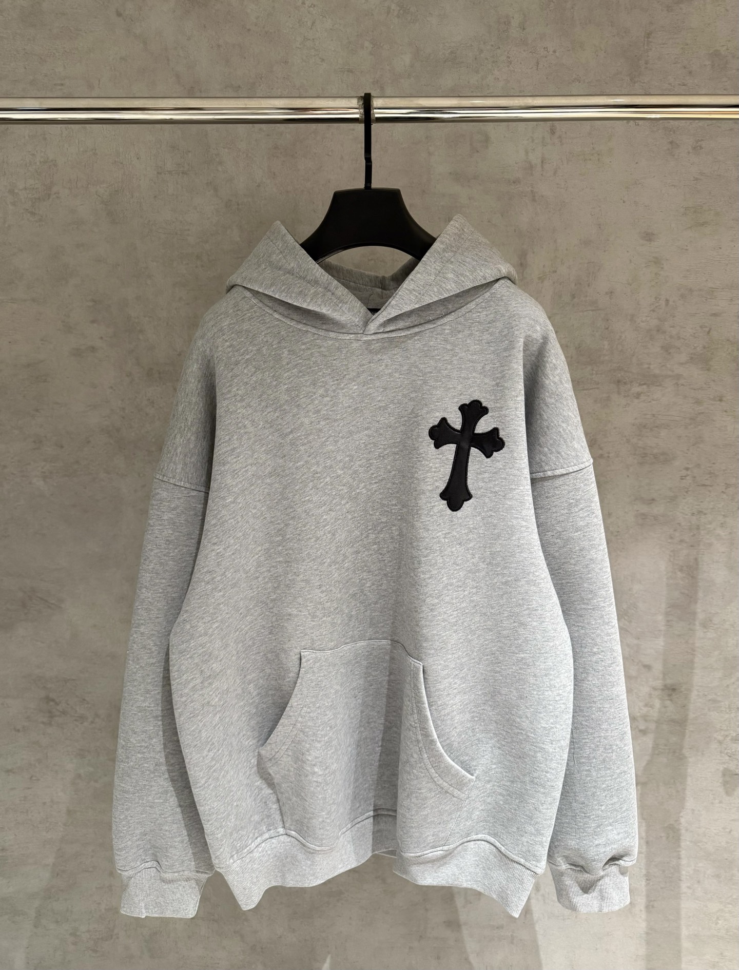 Chrome Hearts Style Cross Patchwork Hoodie - Comfortable, Stylish, and Durable