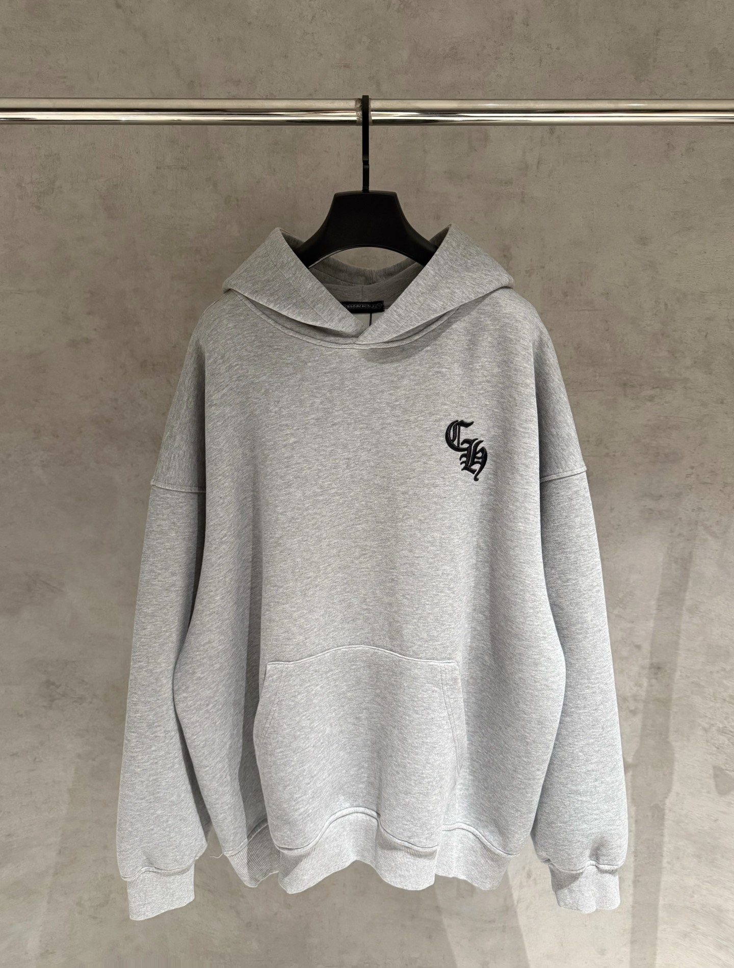 Chrome Hearts Pullover Hoodie Heavyweight Cotton Fleece, Embroidered Logo