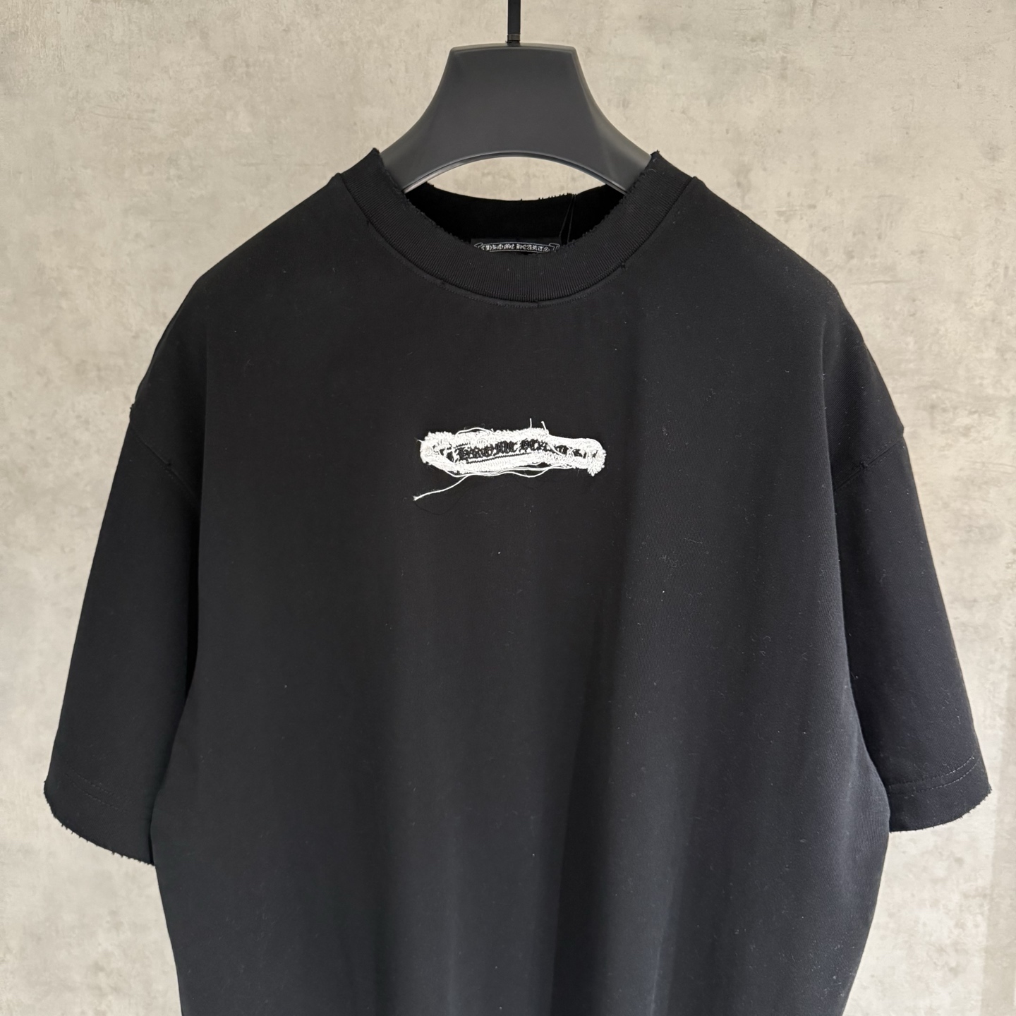 【严控品质】CH克罗心新款贴布绣半袖T恤 重磅340克双纱面料 前幅立体绣 后幅贴布绣 满满潮流元素 整