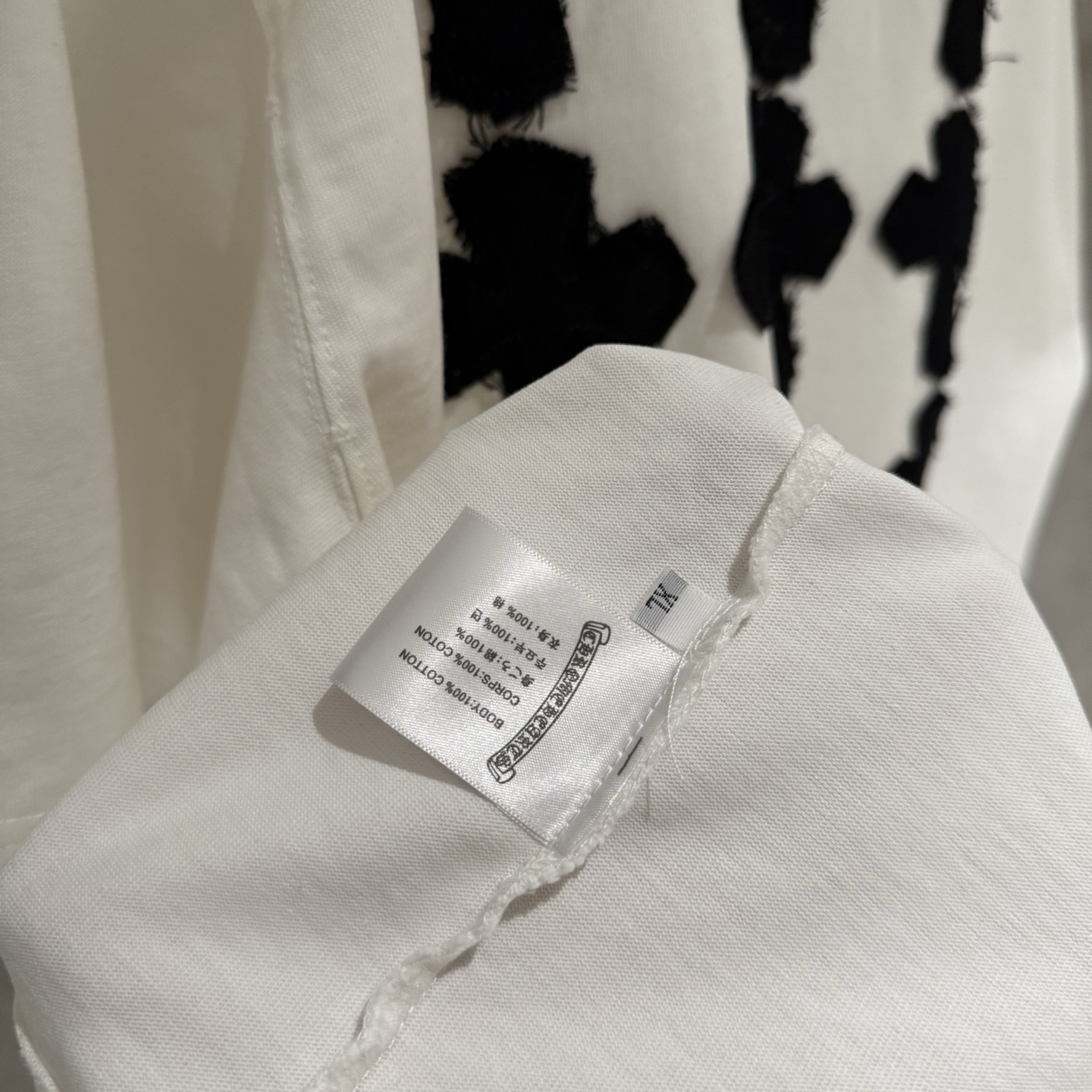 【严控品质】CH克罗心新款贴布绣半袖T恤 重磅340克双纱面料 前幅立体绣 后幅贴布绣 满满潮流元素 整