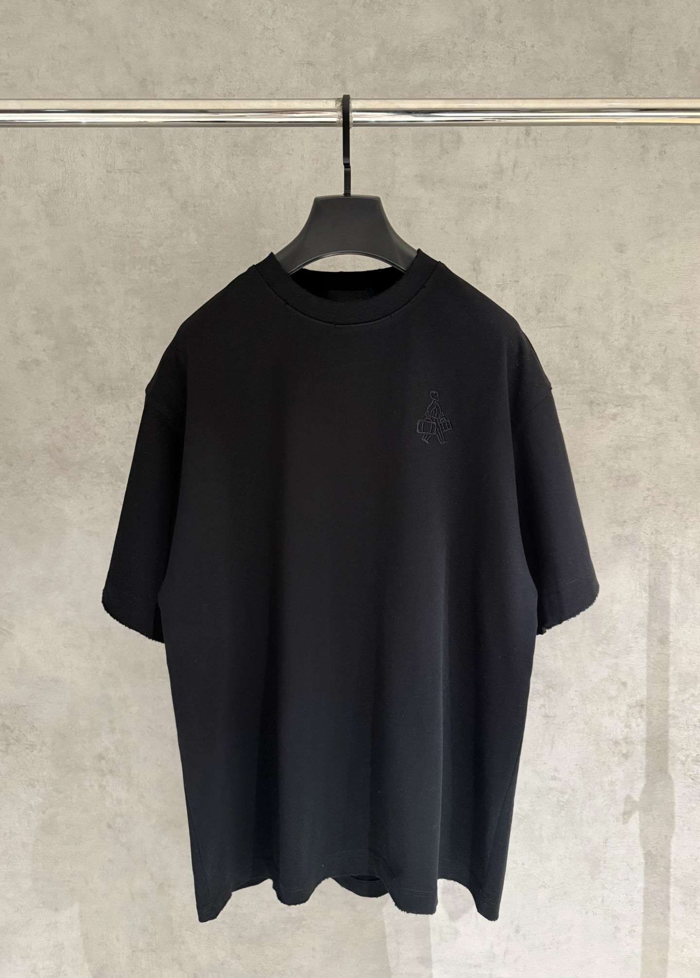 【严控品质】PRADA普拉达新款贴布绣半袖T恤 重磅340克双纱面料 前幅立体绣 后幅贴布绣 满满潮流元