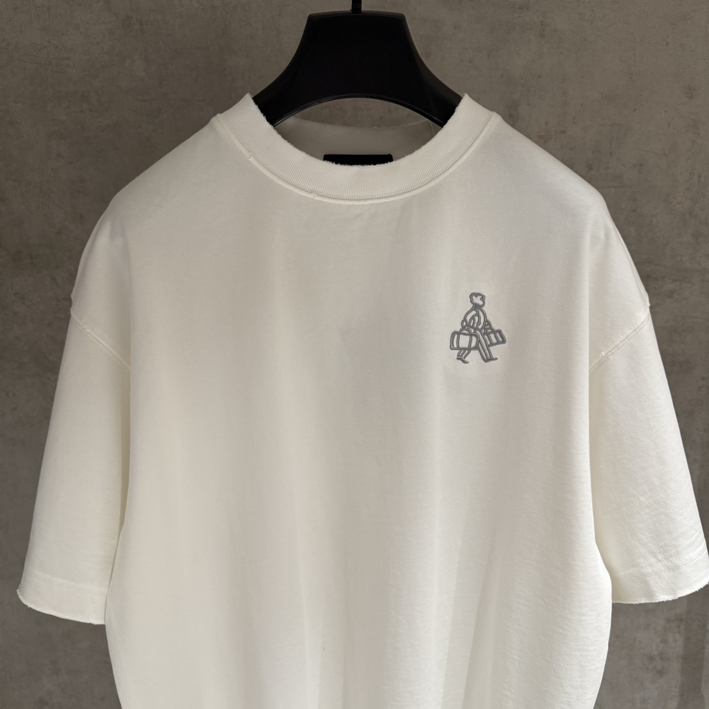 【严控品质】PRADA普拉达新款贴布绣半袖T恤 重磅340克双纱面料 前幅立体绣 后幅贴布绣 满满潮流元