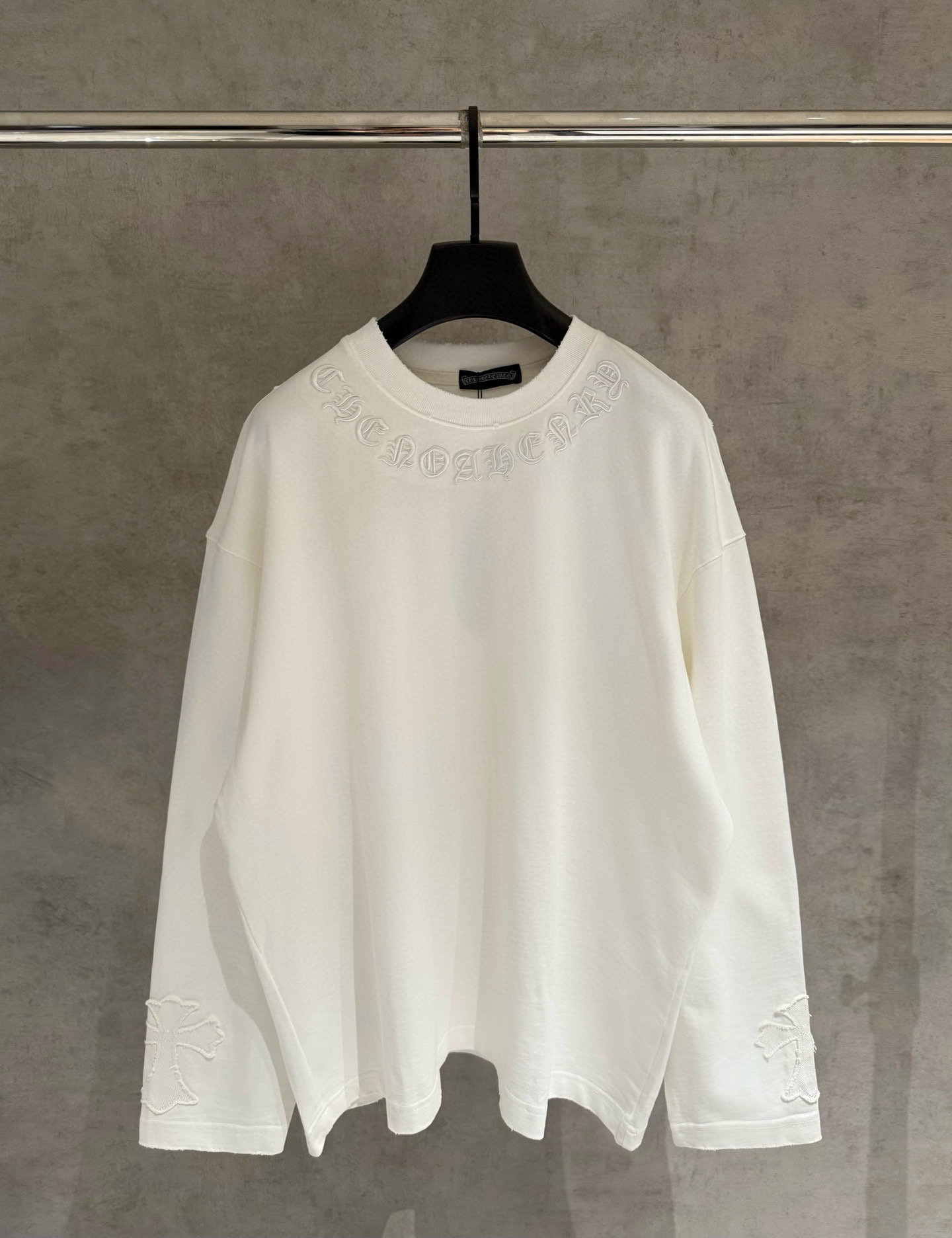 חולצת Chrome Hearts לגברים בסגנון מפונקת, לבן איכותי ונוחות