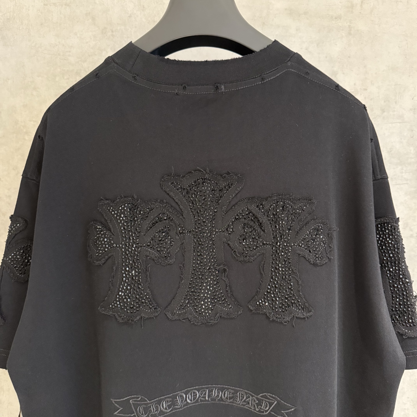Chrome Hearts 严控品质CH克罗心新款烫钻贴布绣T恤