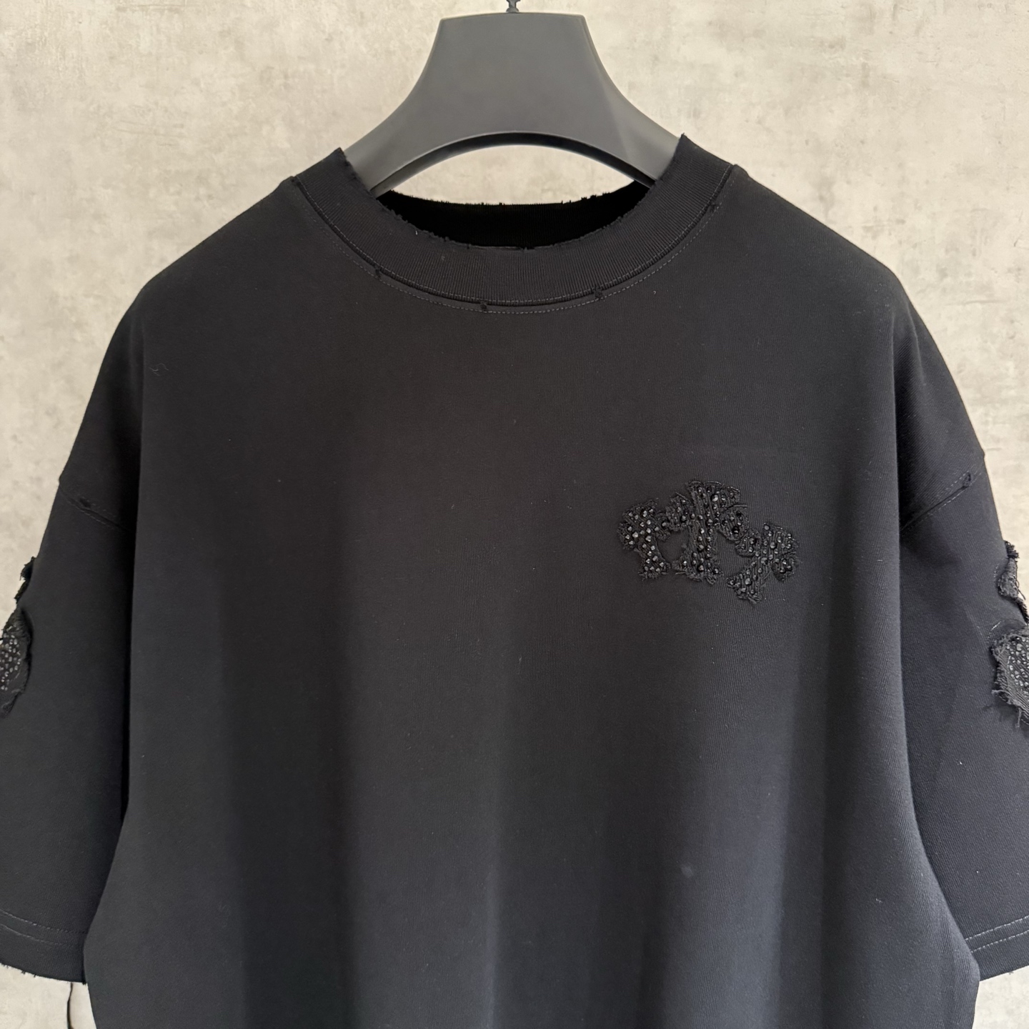 Chrome Hearts 严控品质CH克罗心新款烫钻贴布绣T恤
