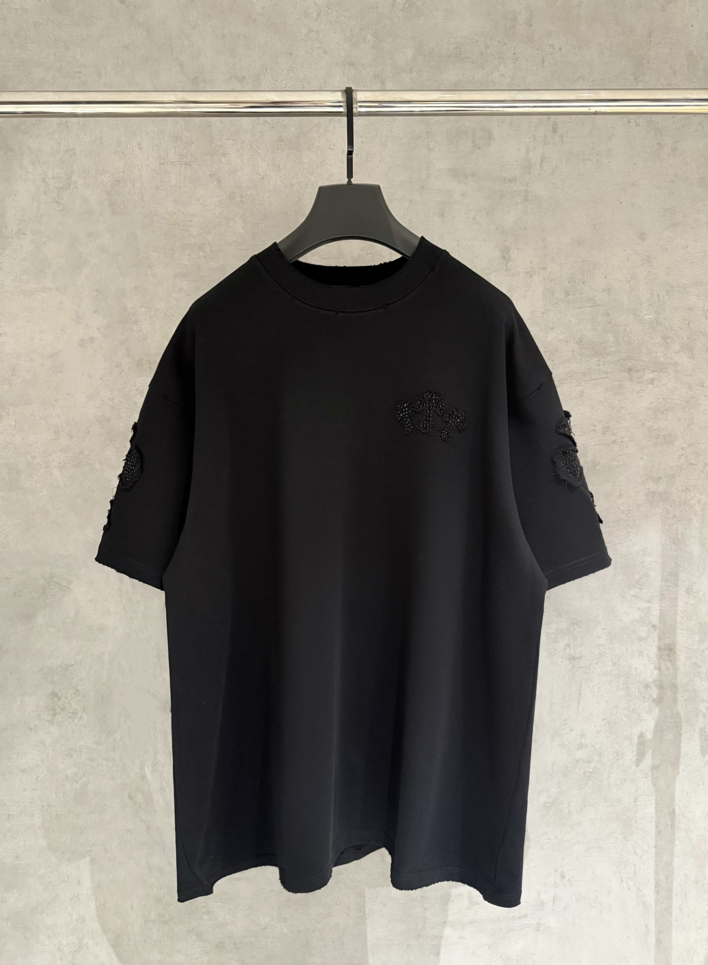 Chrome Hearts 严控品质CH克罗心新款烫钻贴布绣T恤