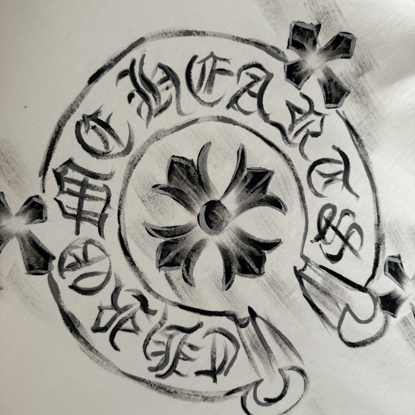 Chrome Hearts 严控品质CH克罗心手绘T恤
