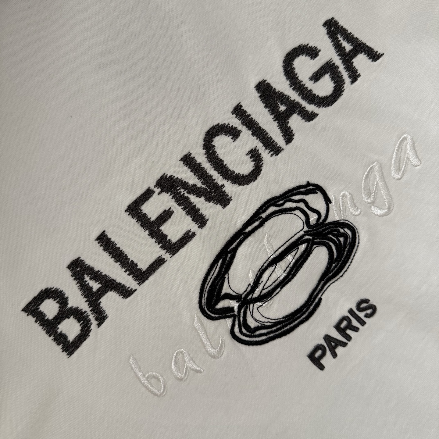 Balenciaga 严控品质BLCG巴黎世家 25ss刺绣短袖T恤