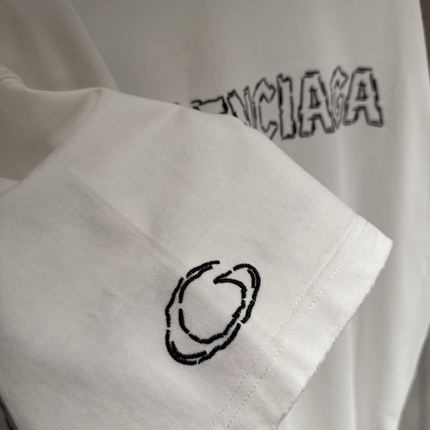 Balenciaga 严控品质BLCG巴黎世家 25ss刺绣短袖T恤