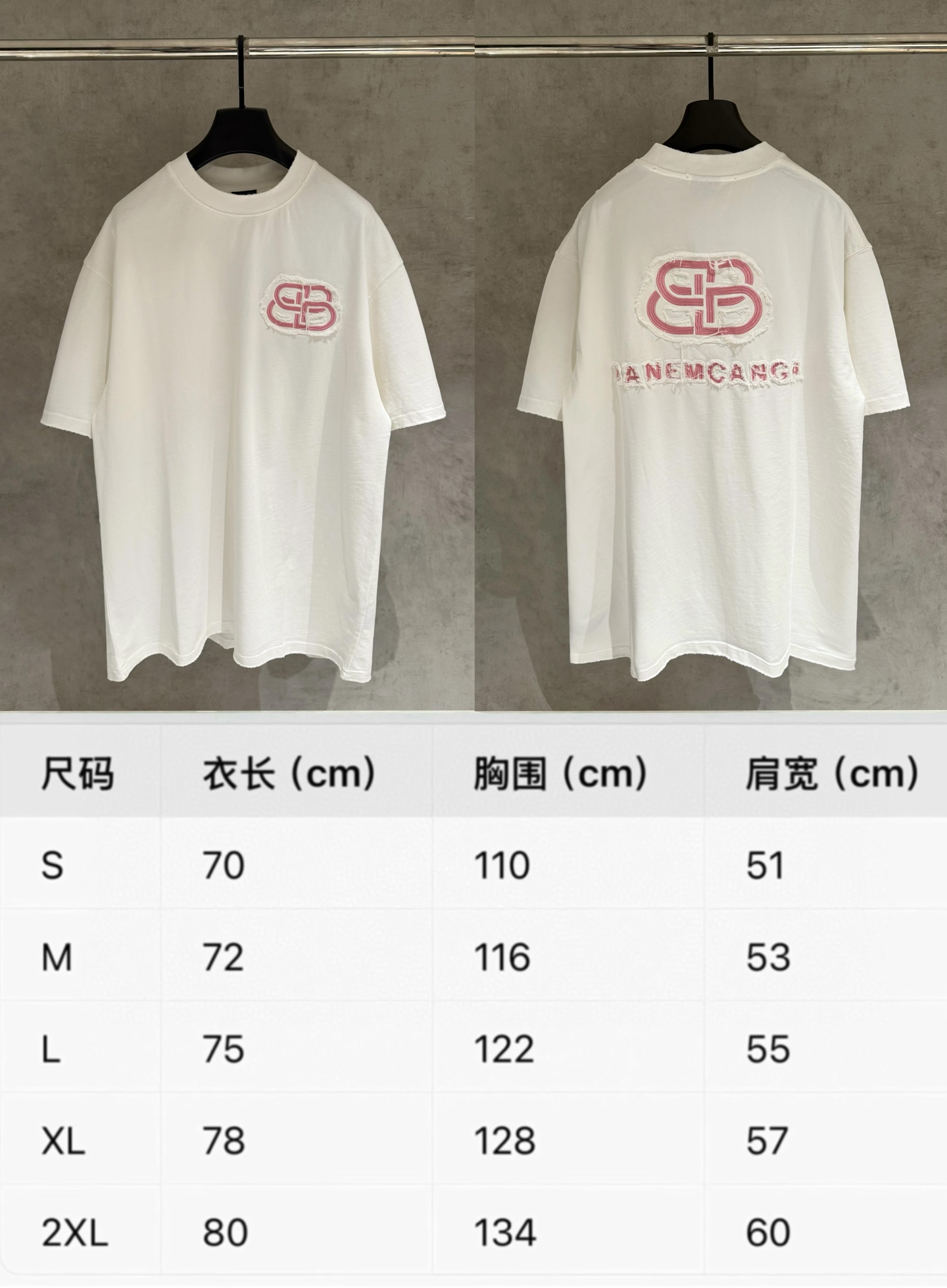Balenciaga 严控品质BLCG巴黎世家 26ss刺绣短袖T恤