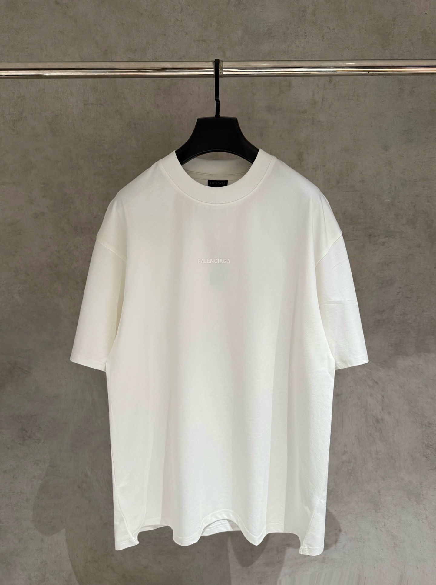 P95 [Estricto control de calidad] BLCG Balenciaga camiseta con decoloración UV de silicona tridimensional nuevo logotip…