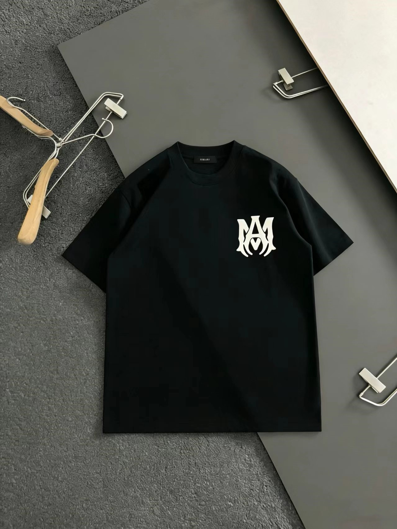P75 AMIRI 2026 primavera/verano nuevo estilo cuello redondo corte holgado casual camiseta de manga corta, logo frontal …
