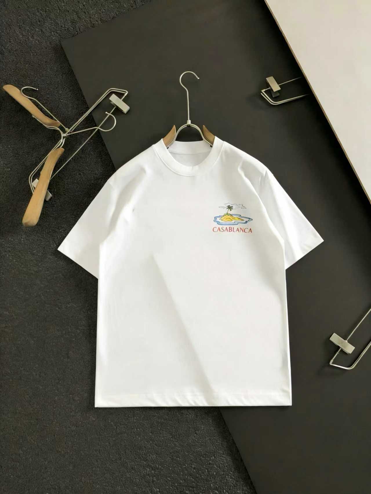 P75 《𝙉𝙚𝙬♈️ Casablanca》🏖卡萨布兰卡 25SS nueva colección camiseta de manga corta con estampado de letras logo, tela de alg…