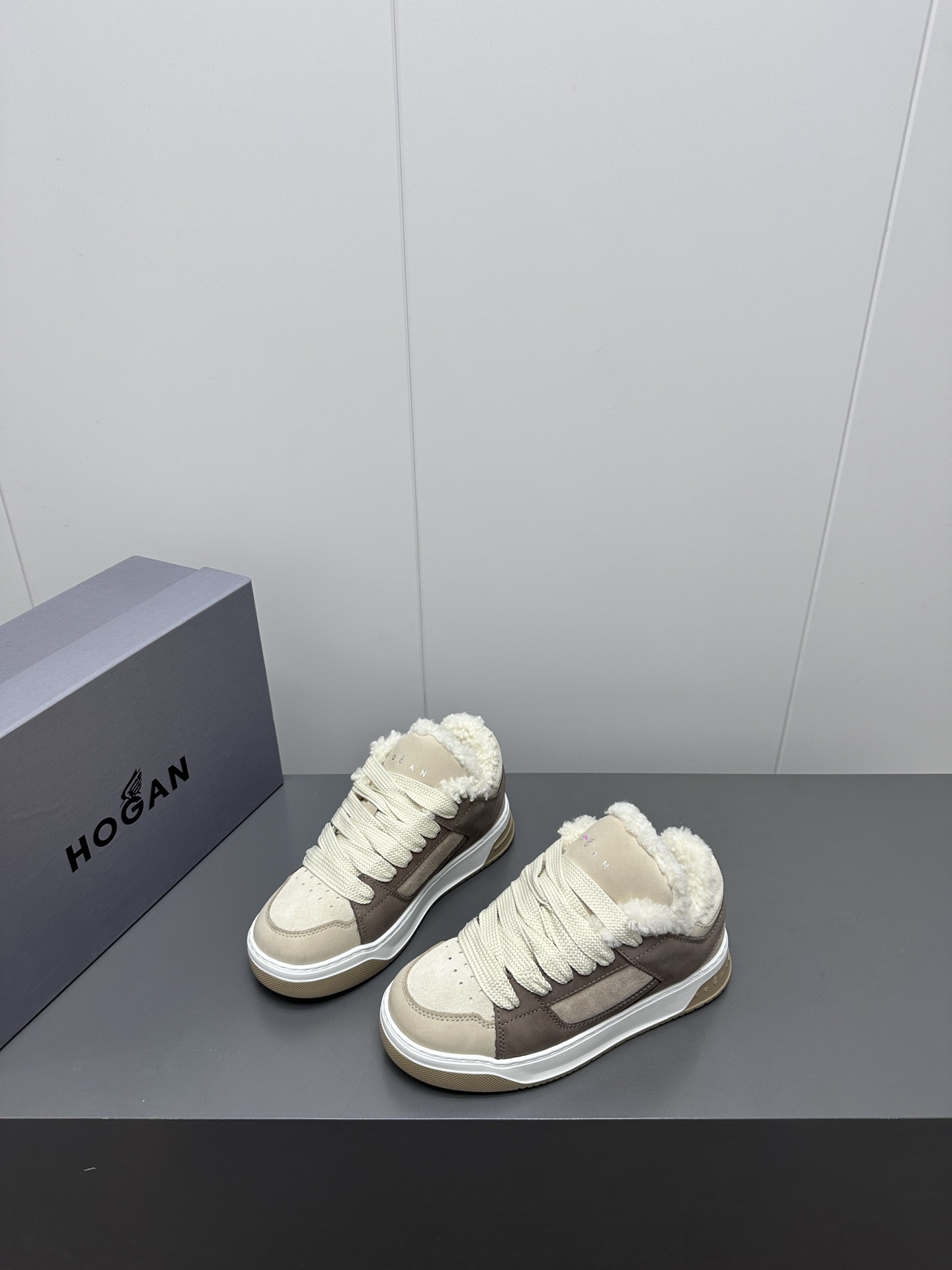 Hogan Winter Shoes: Stylish Cow Skin Couples’ Footwear, Super Light Comfort.