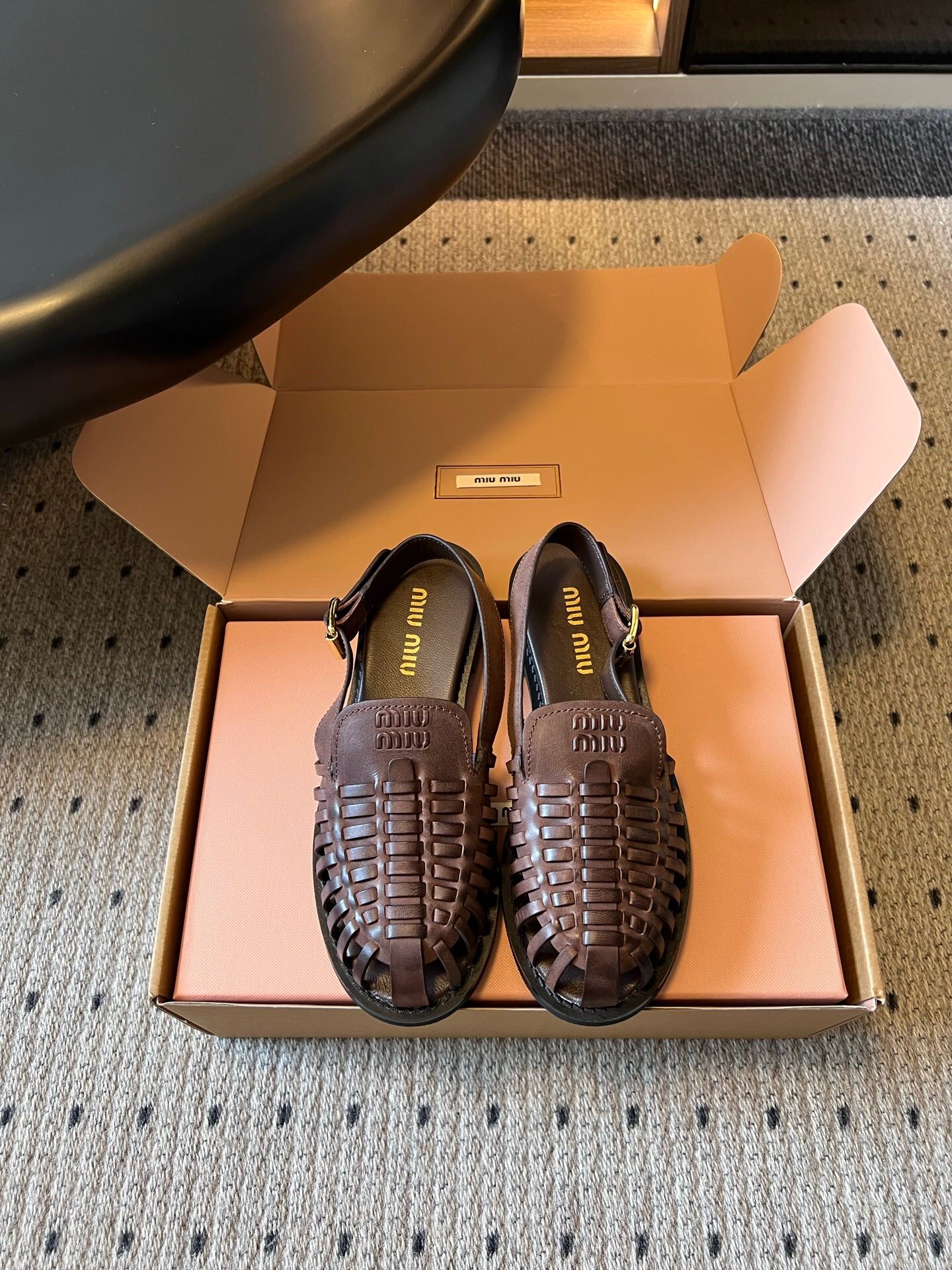 Miu Miu Woven Slingback Sandals