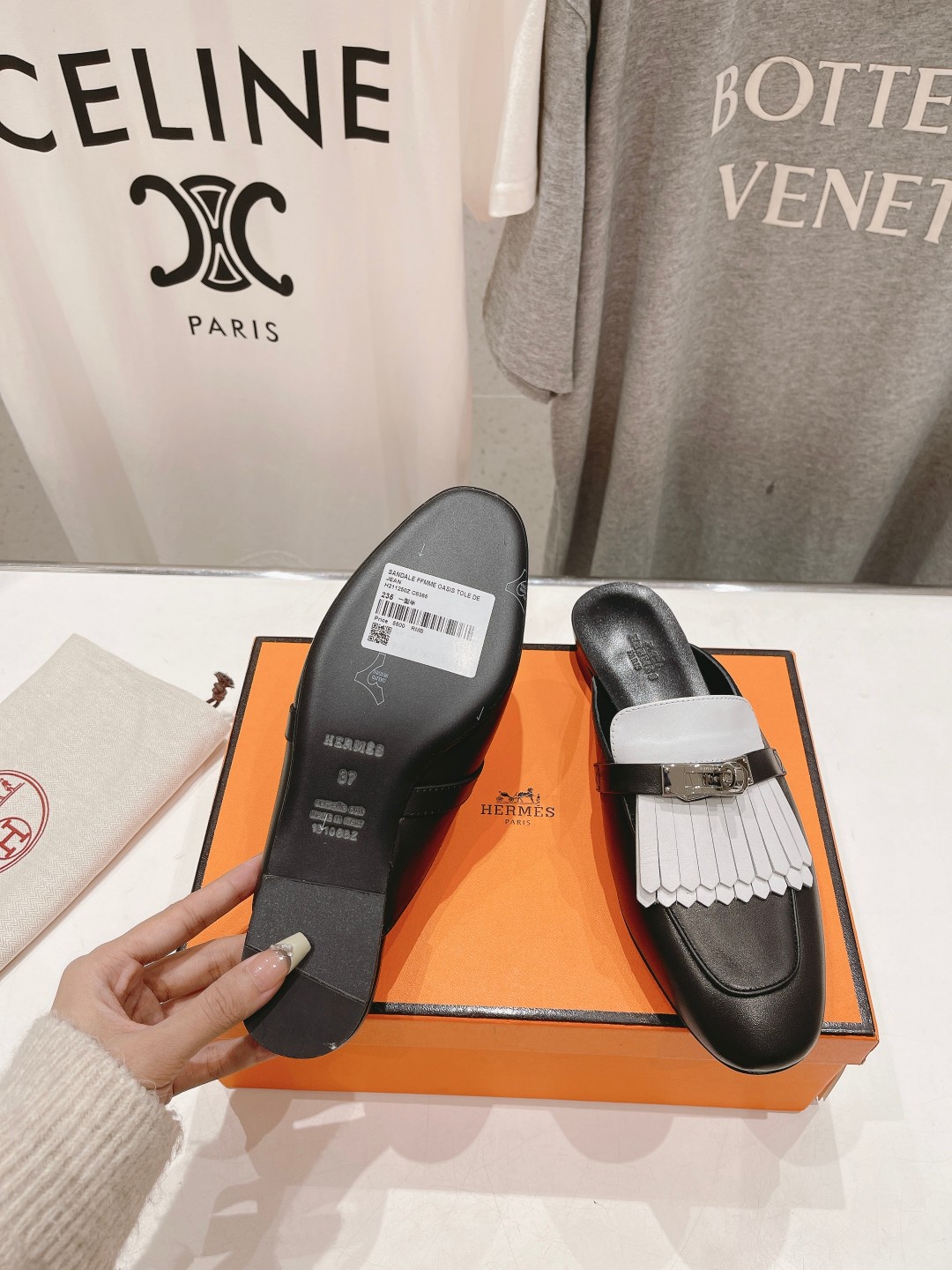 高版本出厂 🆕Herme…s fw24 new arrival～H家新款kelly扣流苏半托乐福鞋鞋型很