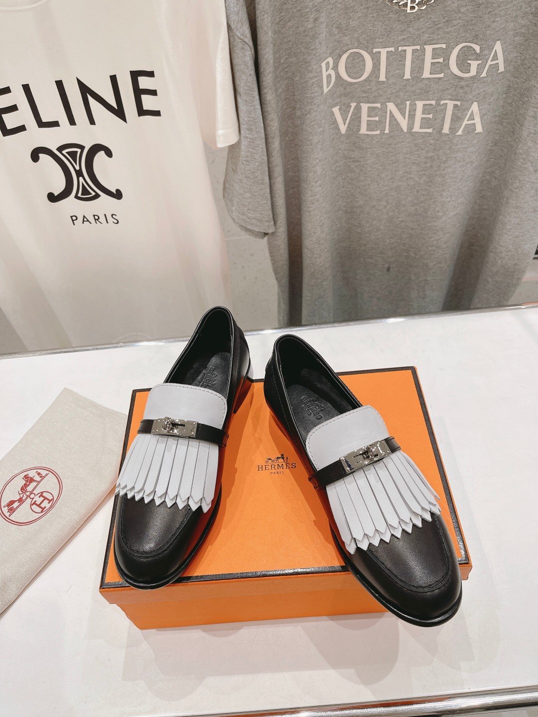 高版本出厂 单鞋 🆕Herme…s fw24 new arrival～H家新款kelly扣流苏乐福鞋鞋型