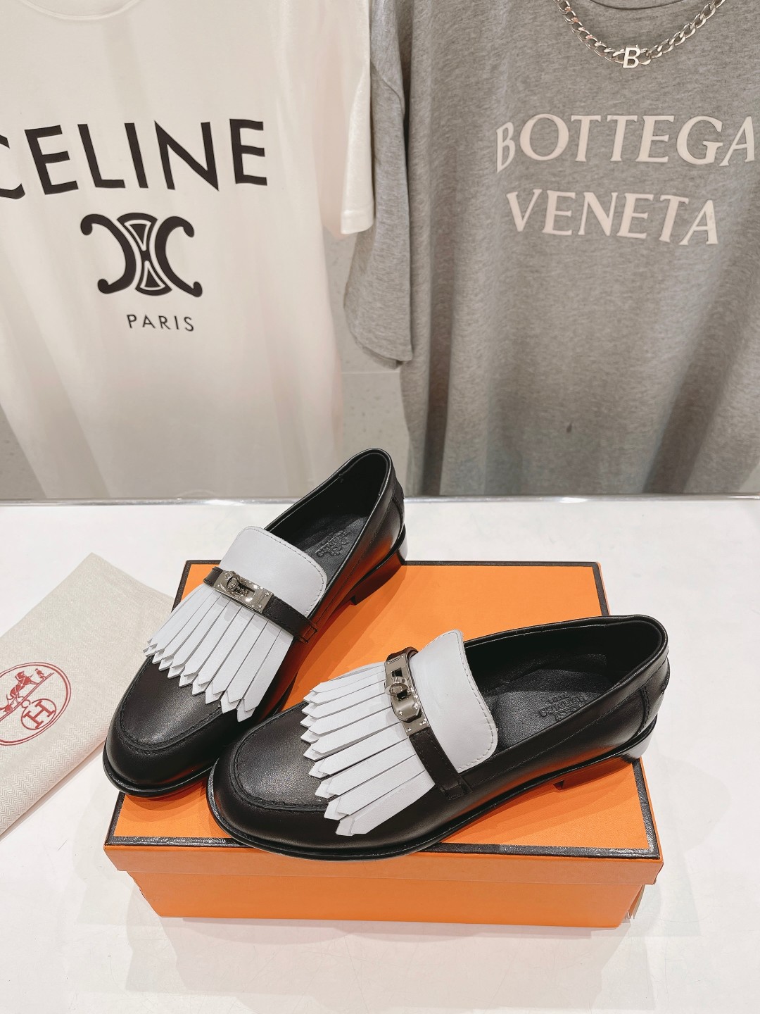 高版本出厂 单鞋 🆕Herme…s fw24 new arrival～H家新款kelly扣流苏乐福鞋鞋型