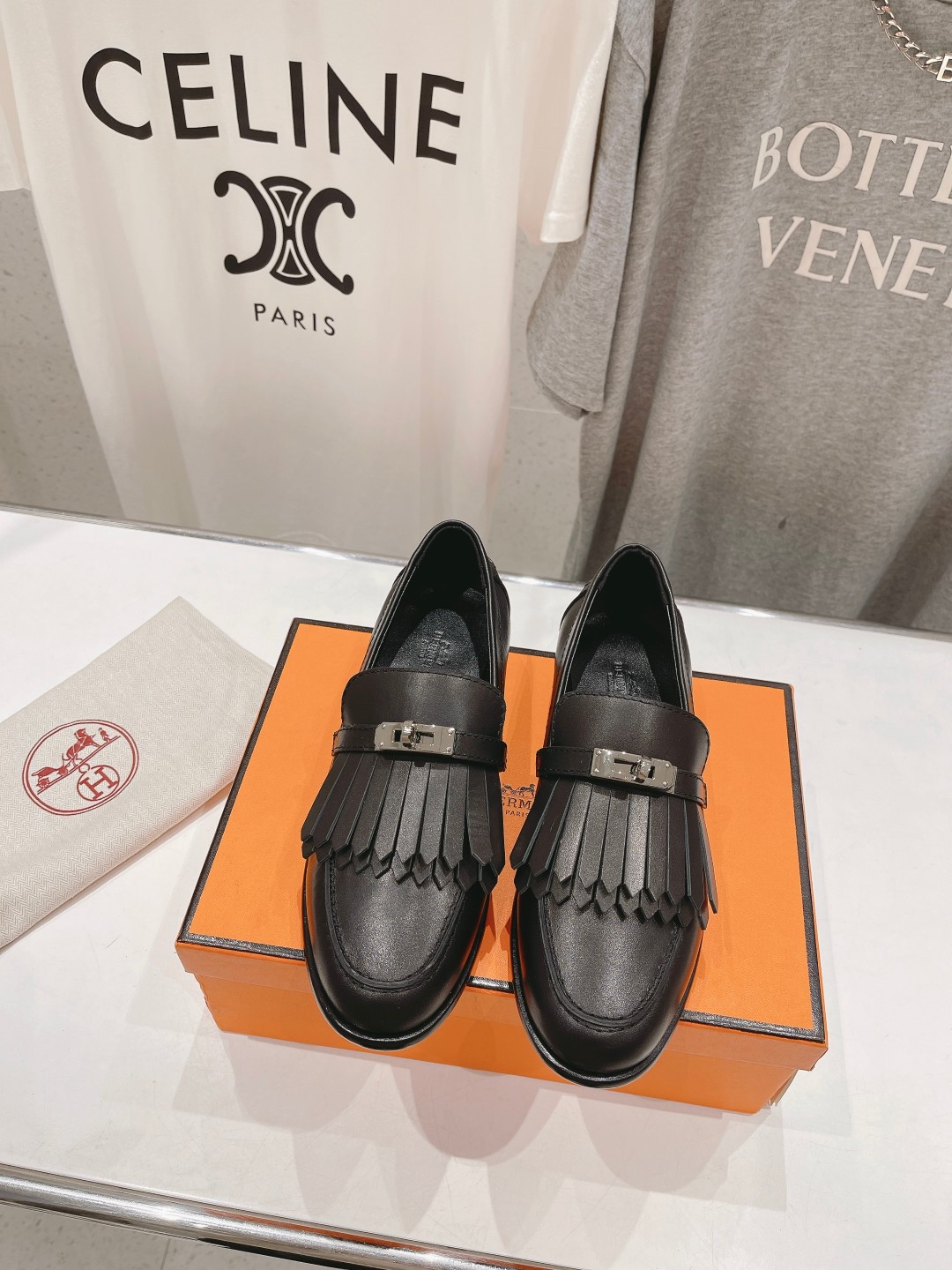 高版本出厂 单鞋 🆕Herme…s fw24 new arrival～H家新款kelly扣流苏乐福鞋鞋型