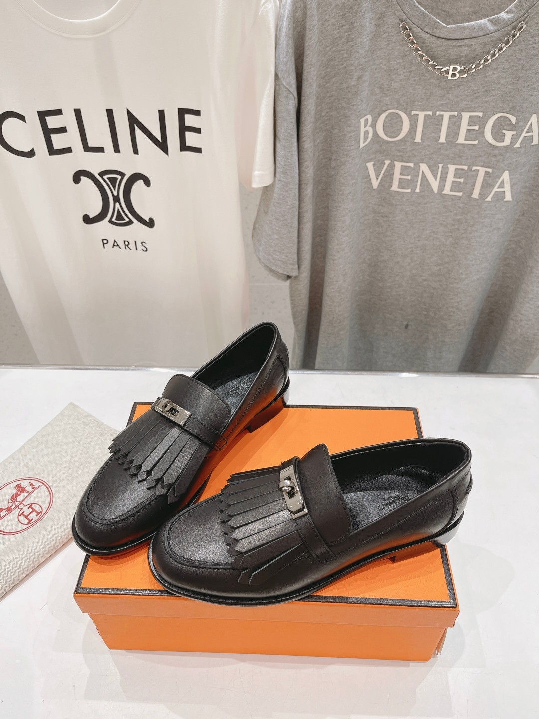 高版本出厂 单鞋 🆕Herme…s fw24 new arrival～H家新款kelly扣流苏乐福鞋鞋型