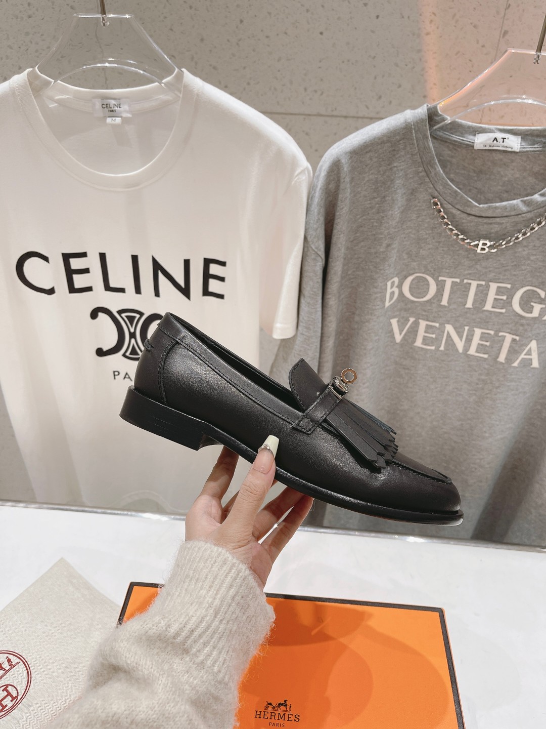 高版本出厂 单鞋 🆕Herme…s fw24 new arrival～H家新款kelly扣流苏乐福鞋鞋型