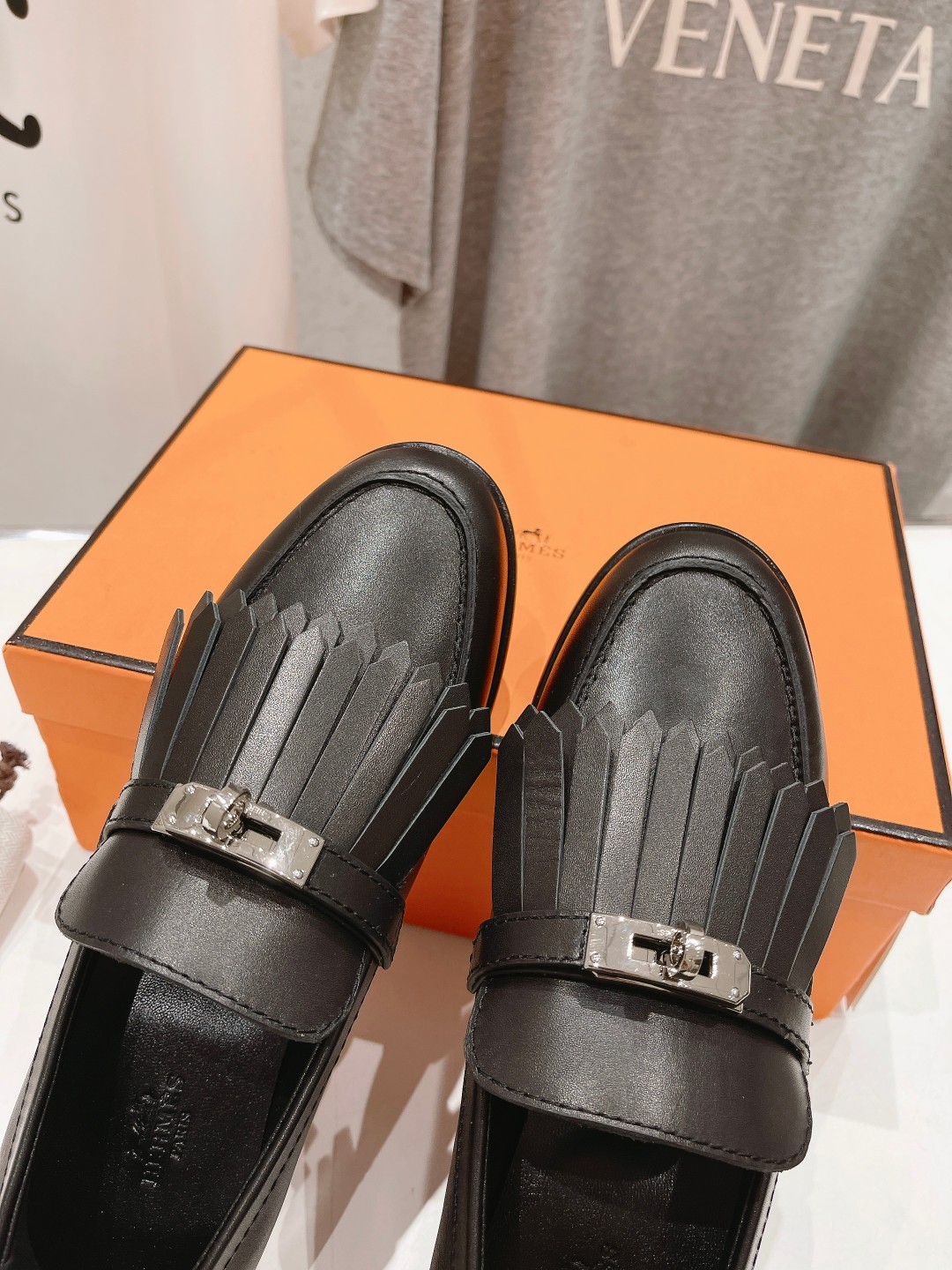 高版本出厂 单鞋 🆕Herme…s fw24 new arrival～H家新款kelly扣流苏乐福鞋鞋型