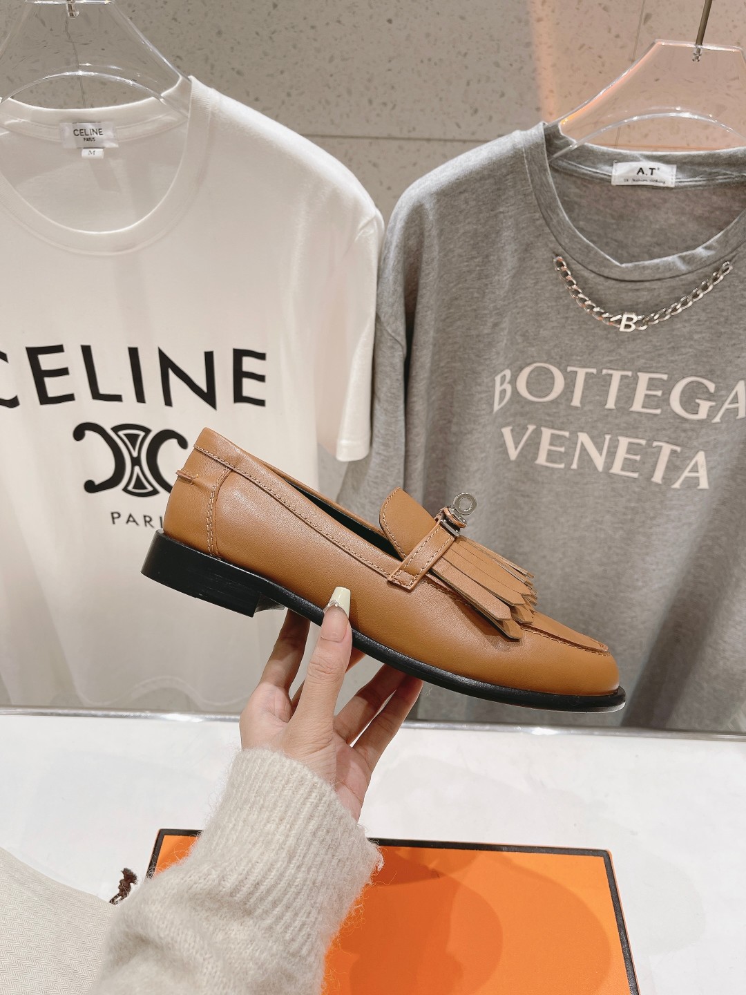 高版本出厂 单鞋 🆕Herme…s fw24 new arrival～H家新款kelly扣流苏乐福鞋鞋型