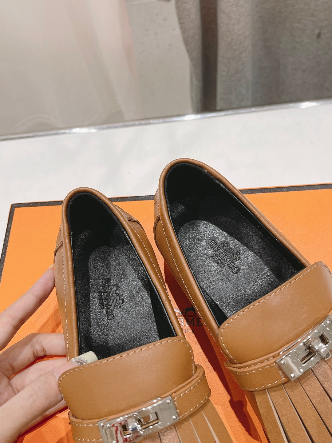 高版本出厂 单鞋 🆕Herme…s fw24 new arrival～H家新款kelly扣流苏乐福鞋鞋型