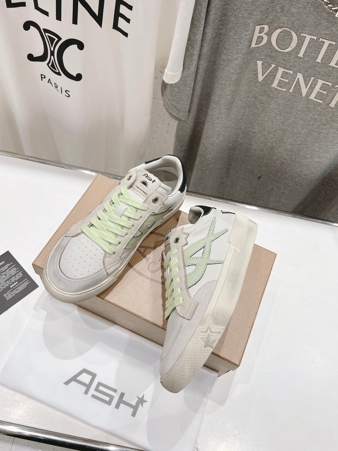 New ASH Ashe 2024s: High-End White Leather Sneakers for Comfort and Style - 图片 2