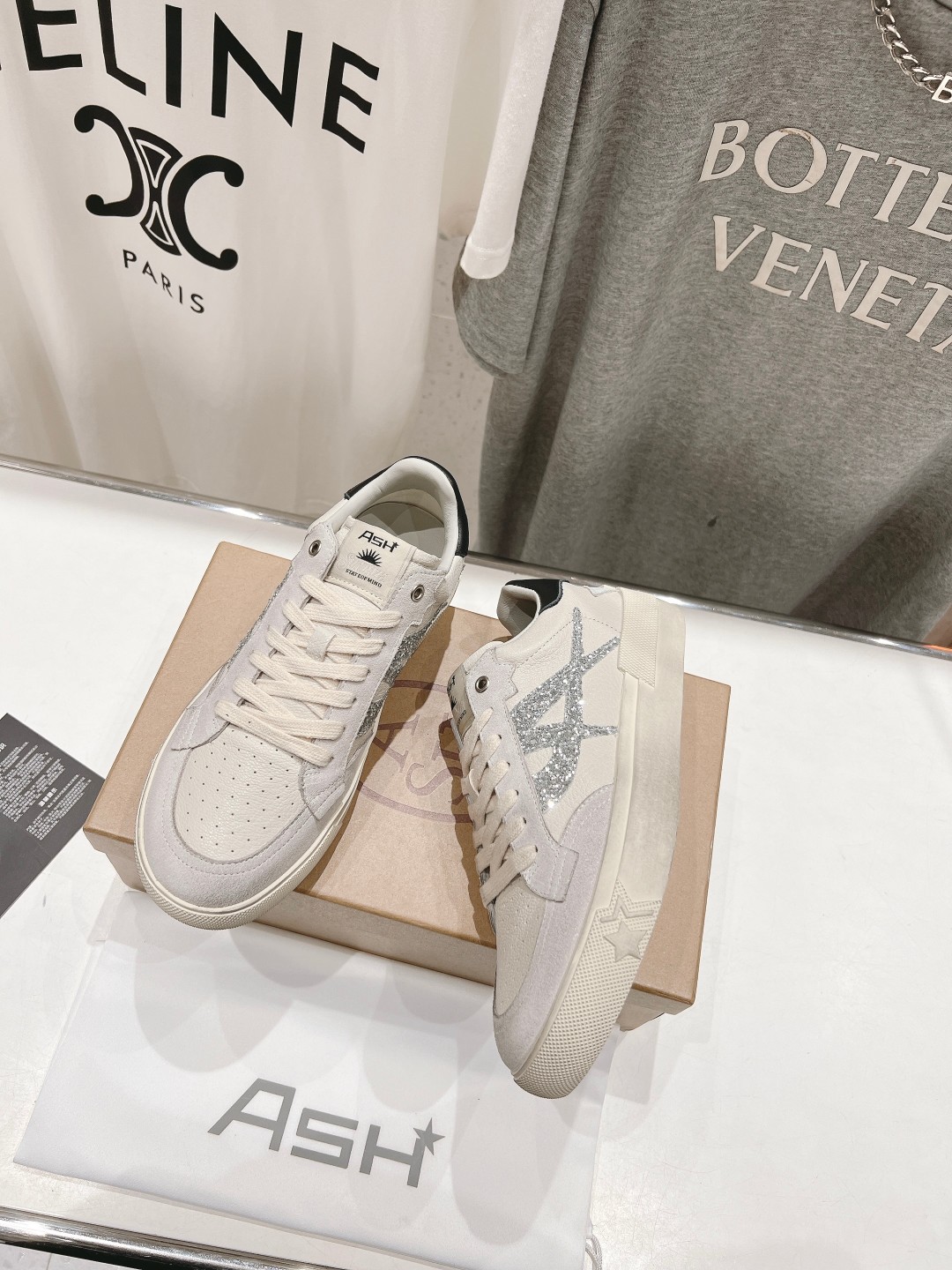 High-End ASH Ashe 2024s White Sneakers: Comfortable and Stylish Leisure Shoes - 图片 2