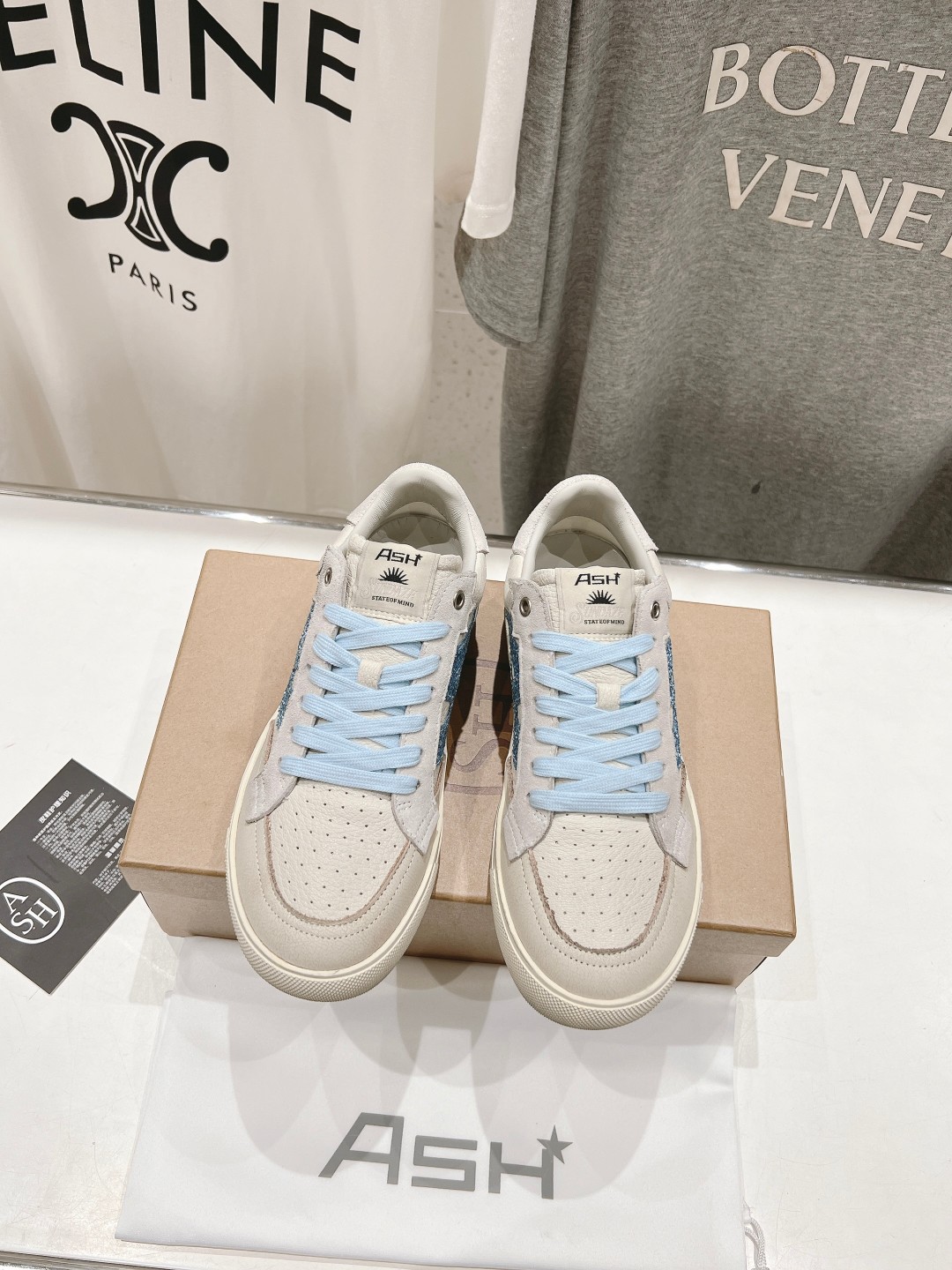 High-End ASH Ashe 2024s: White Sneakers with Custom Leather, Imported Inner, 1:1 Sole