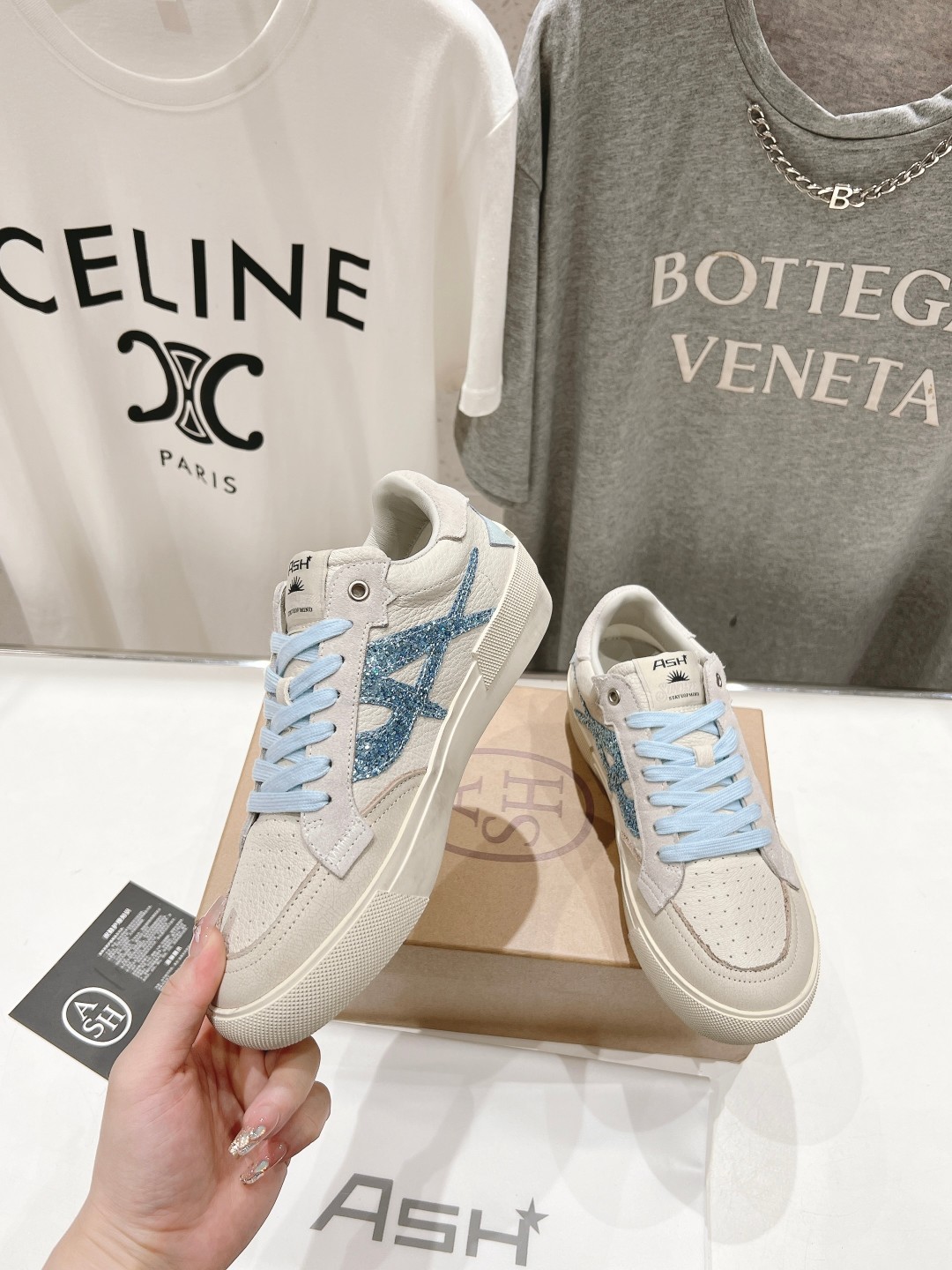 High-End ASH Ashe 2024s: White Sneakers with Custom Leather, Imported Inner, 1:1 Sole - 图片 3