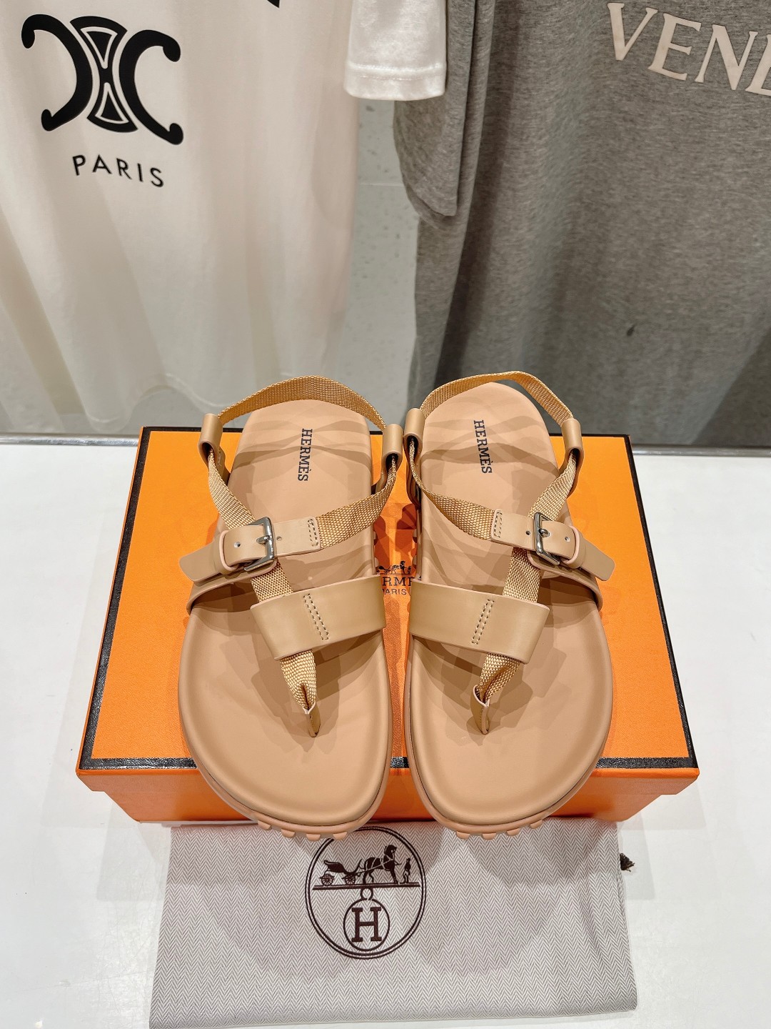 Hermes Scarpe Sandali Pelle di vitello bovina pecora Collezione estiva