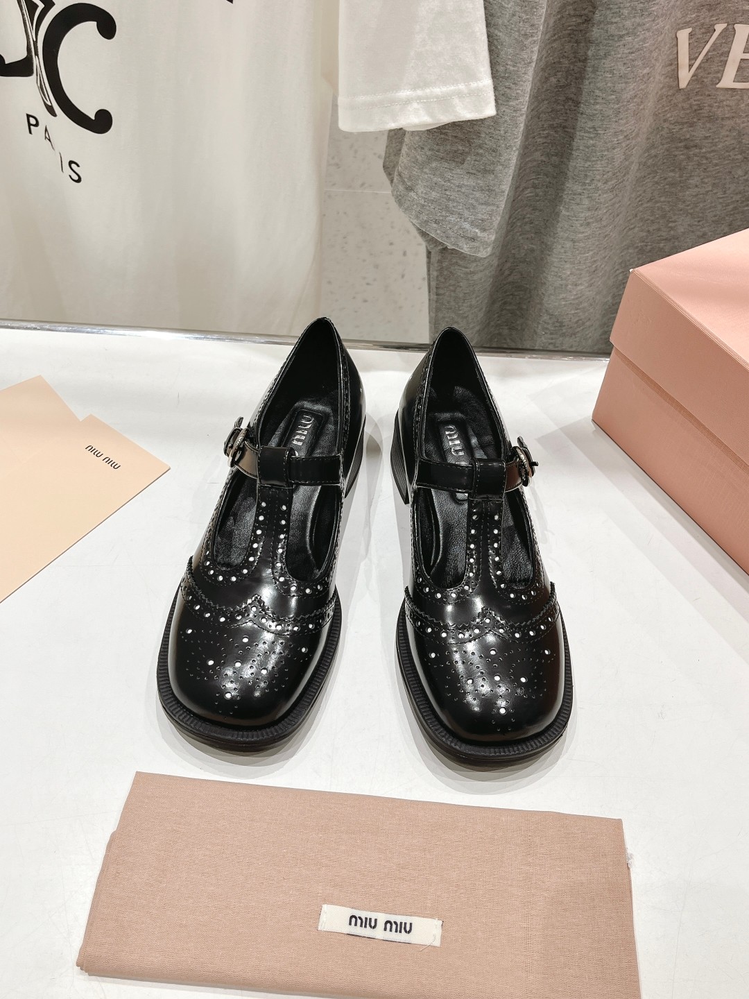 MiuMiu Scarpe Oxford Scarpe Monostrato Pelle bovina Gomma