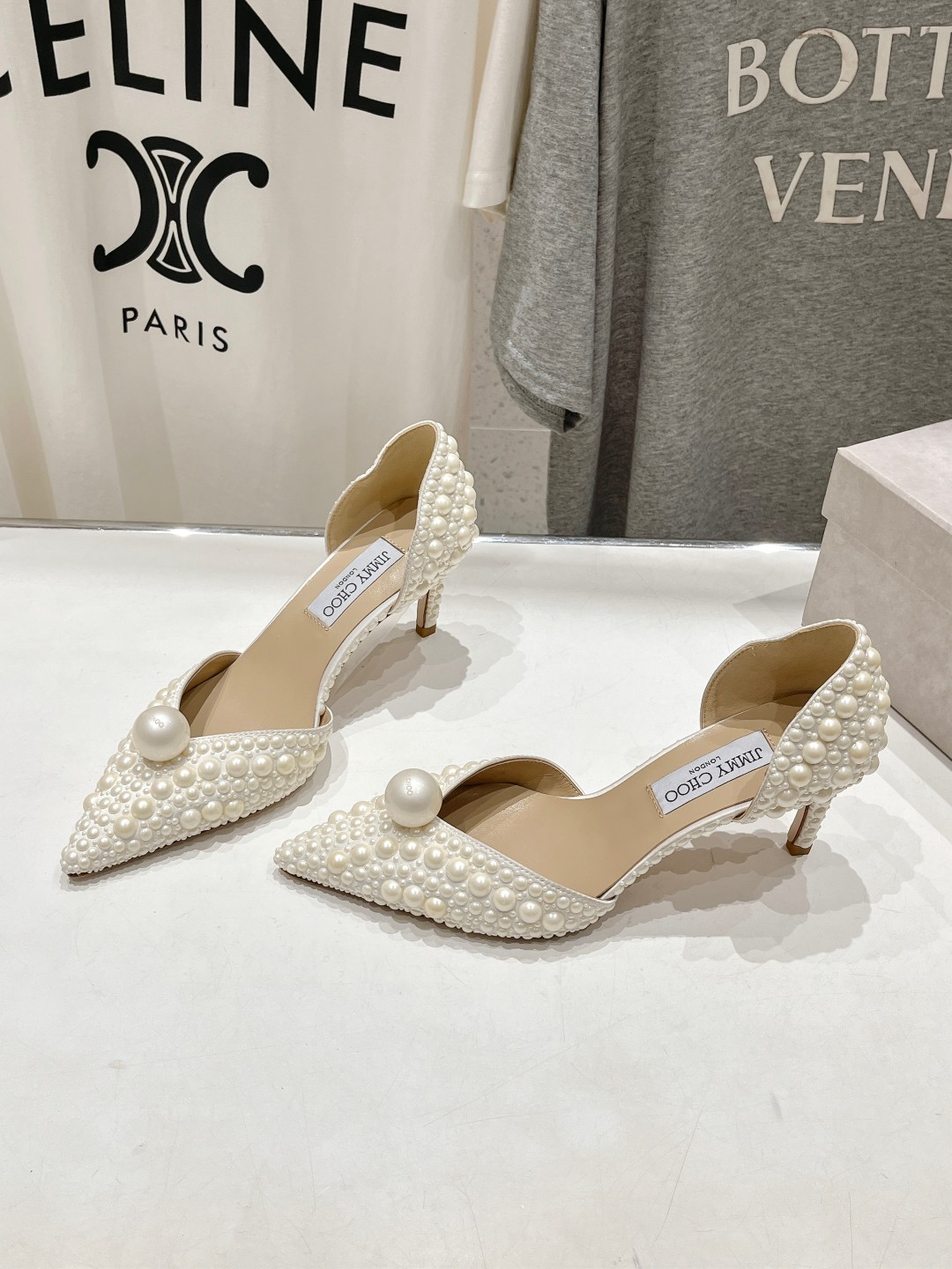 高版本出厂 JIMMY CHOO*｜JC/吉米周ss夏季新款简约小猫跟尖头高跟鞋原版套楦，完美的线条，简